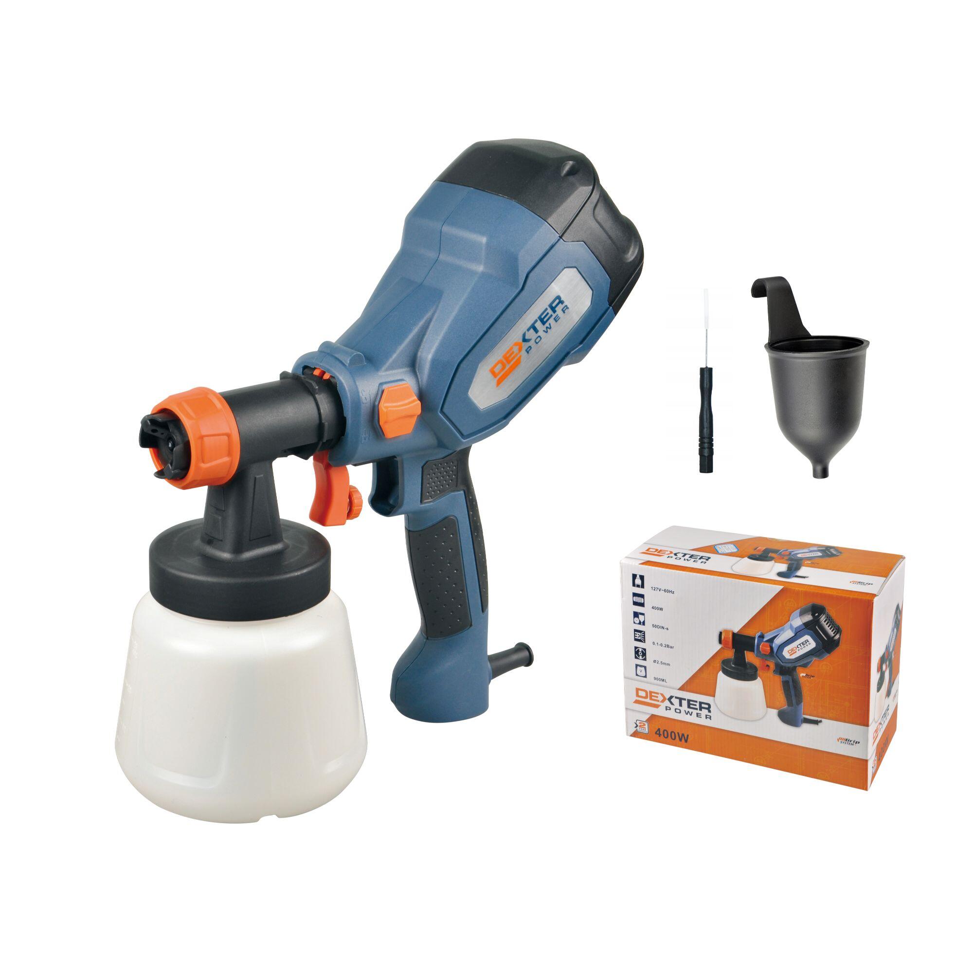 Pistol de vopsit Dexter Power, 400 W, 0.9 L, 700 ml/min, vas