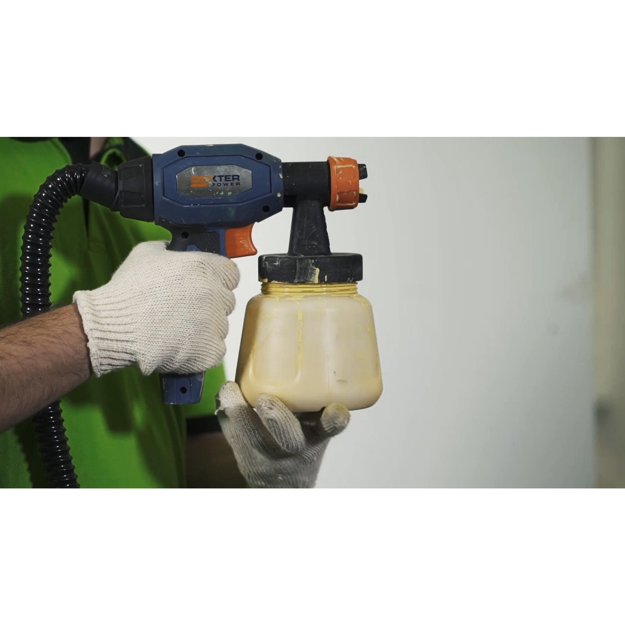 Pistol de vopsit Dexter Power, 600 W, 0.9 L, 1000 ml/min, vas