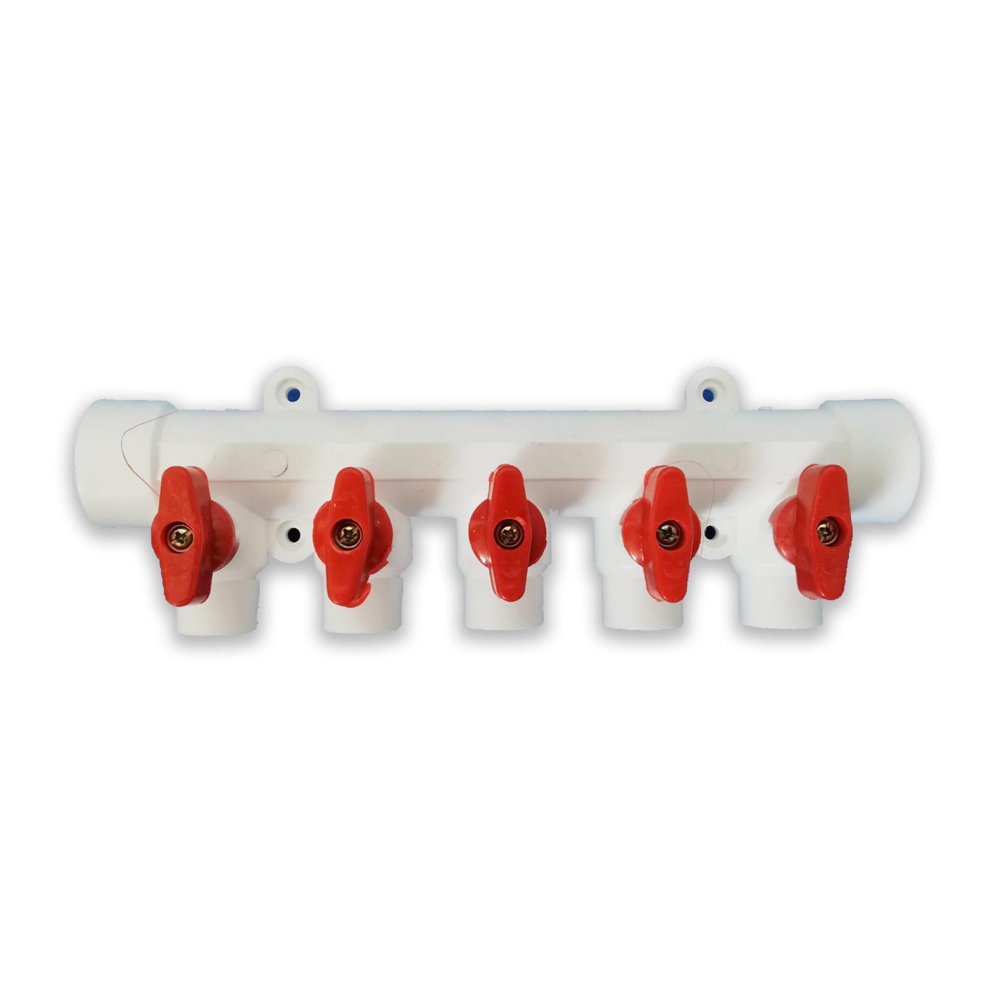 Distribuitor cu robineti 1/2', PPR, 5 cai