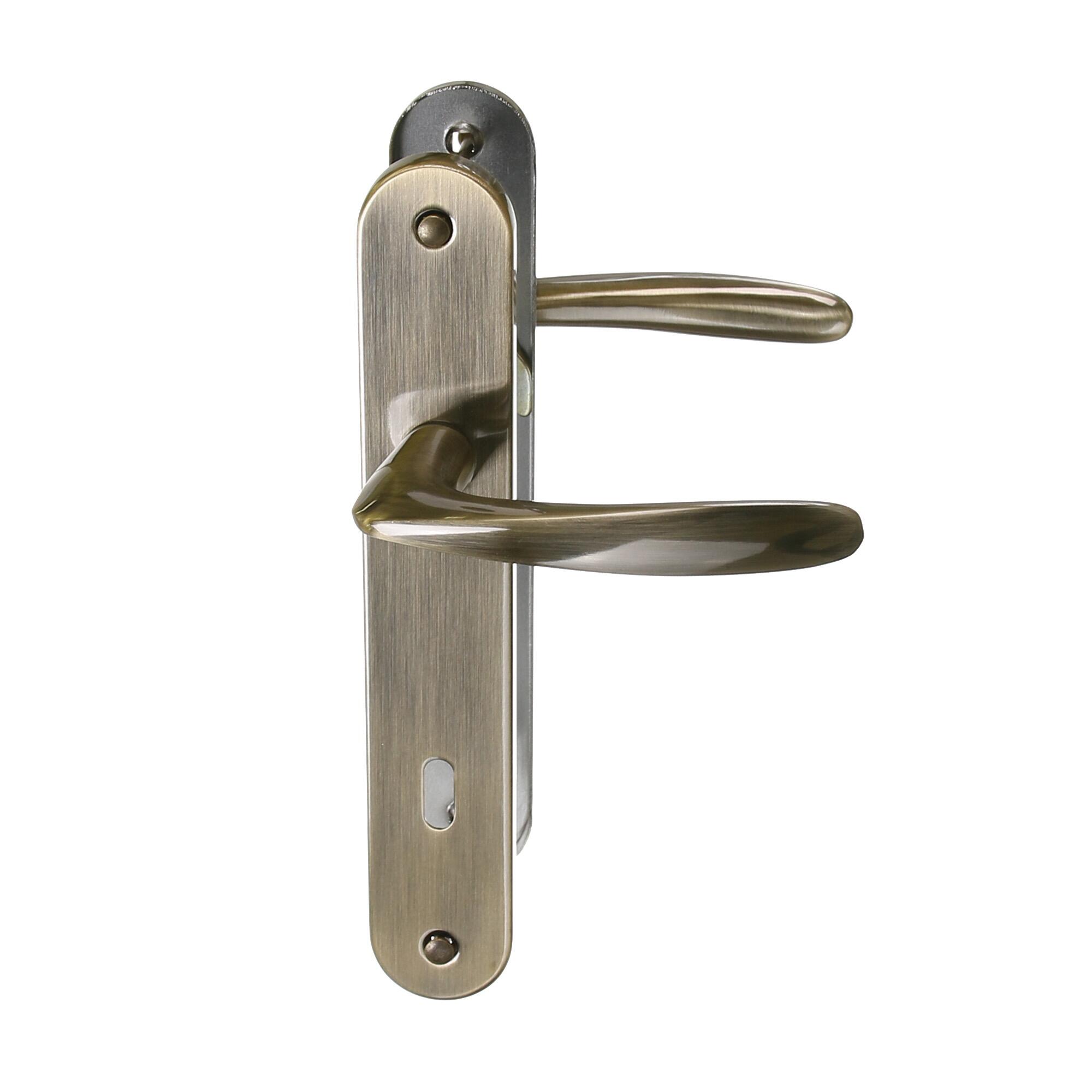 Maner cu sild usa interior, Goa, 90 mm, pentru cheie, aluminiu, antichizat