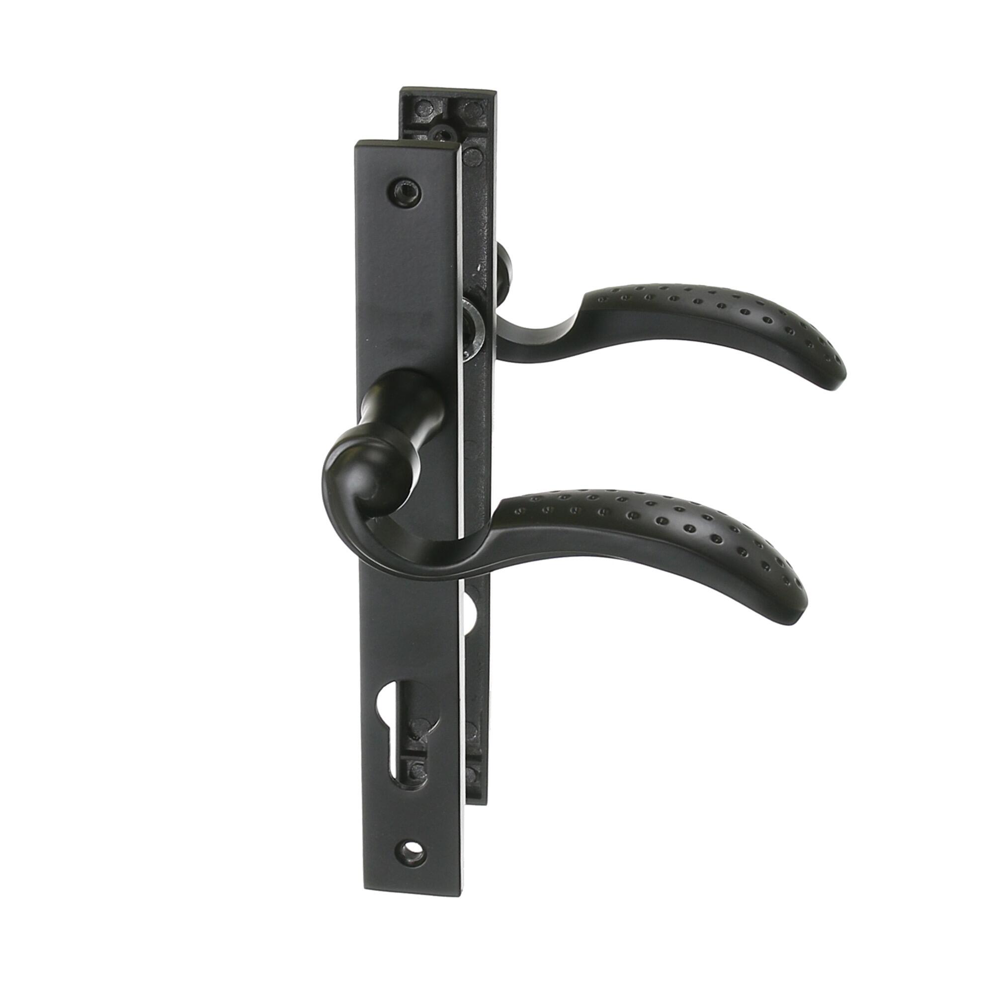 Maner cu sild usa exterior, Baron, 90 mm, pentru cilindru, aluminiu, negru