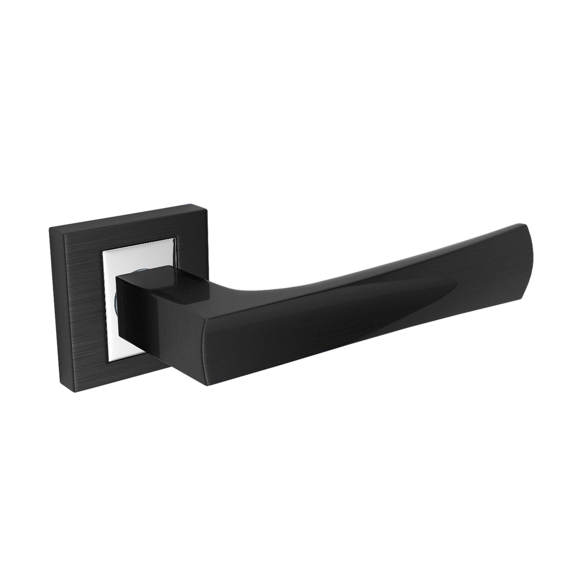 Maner tip rozeta pentru usa interior, Nero, aluminiu, gri