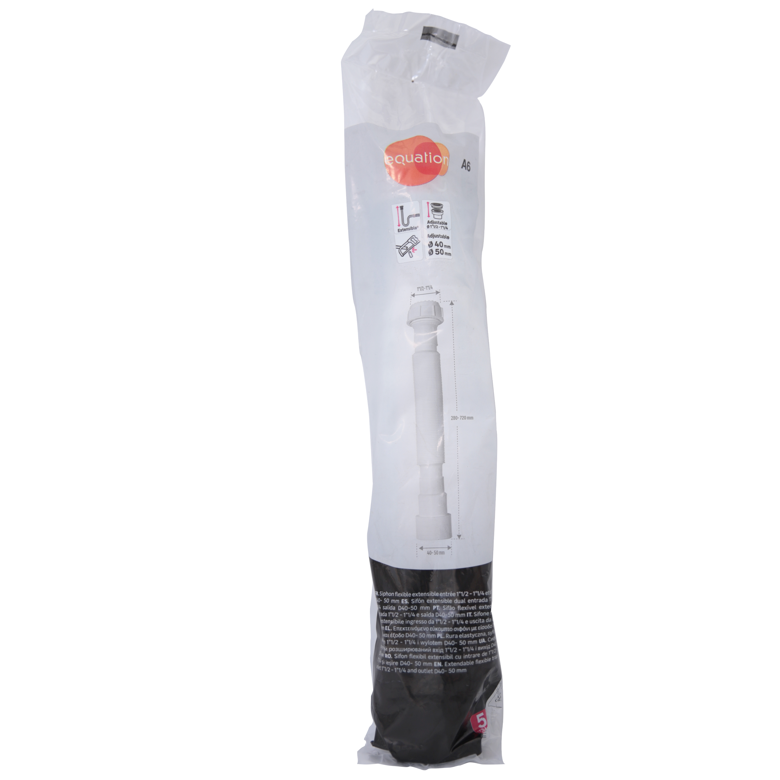 Tubo extensivel EQUATION 1.1/4+1/2 40-50mm branco - 7