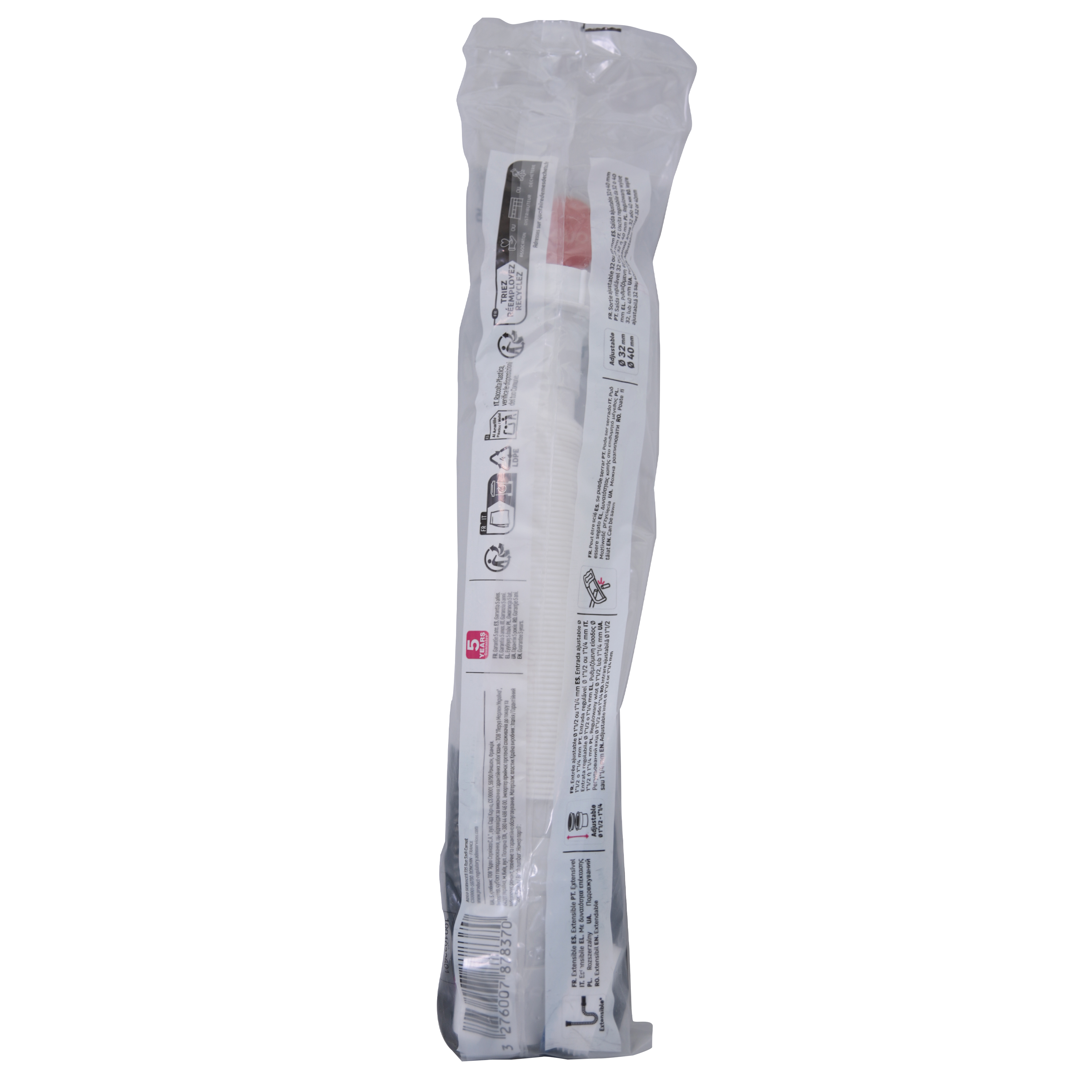 Tubo extensivel EQUATION 1.1/4+1/2 32-40mm branco - 7