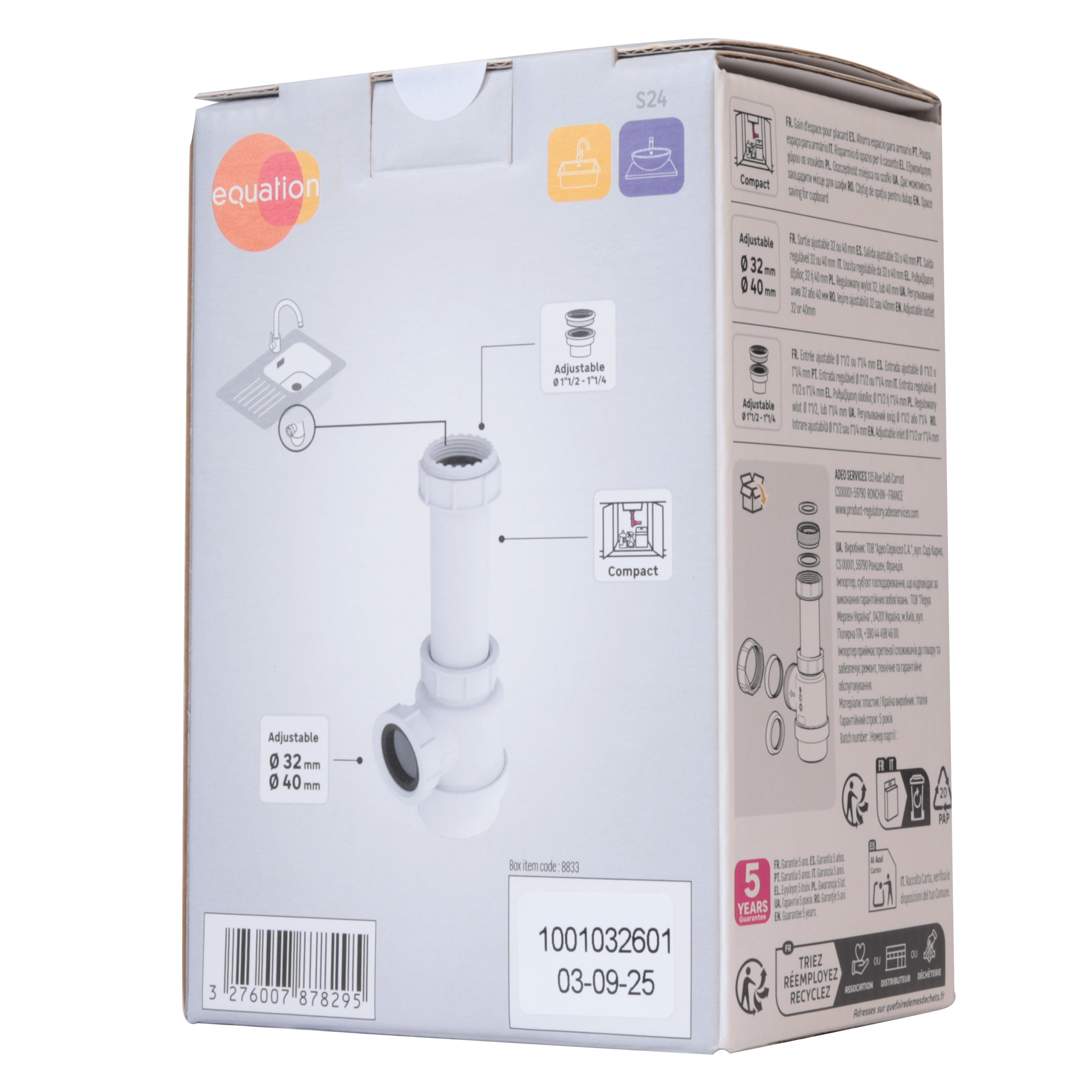 Sifao plastico EQUATION 1/2 1/4 extensivel 32/40 - 7