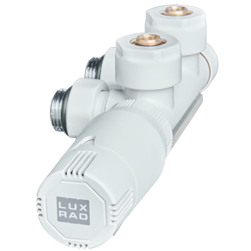 Zestaw termostatyczny DUOPLEX PRAWY 3/4" biały LUXRAD
