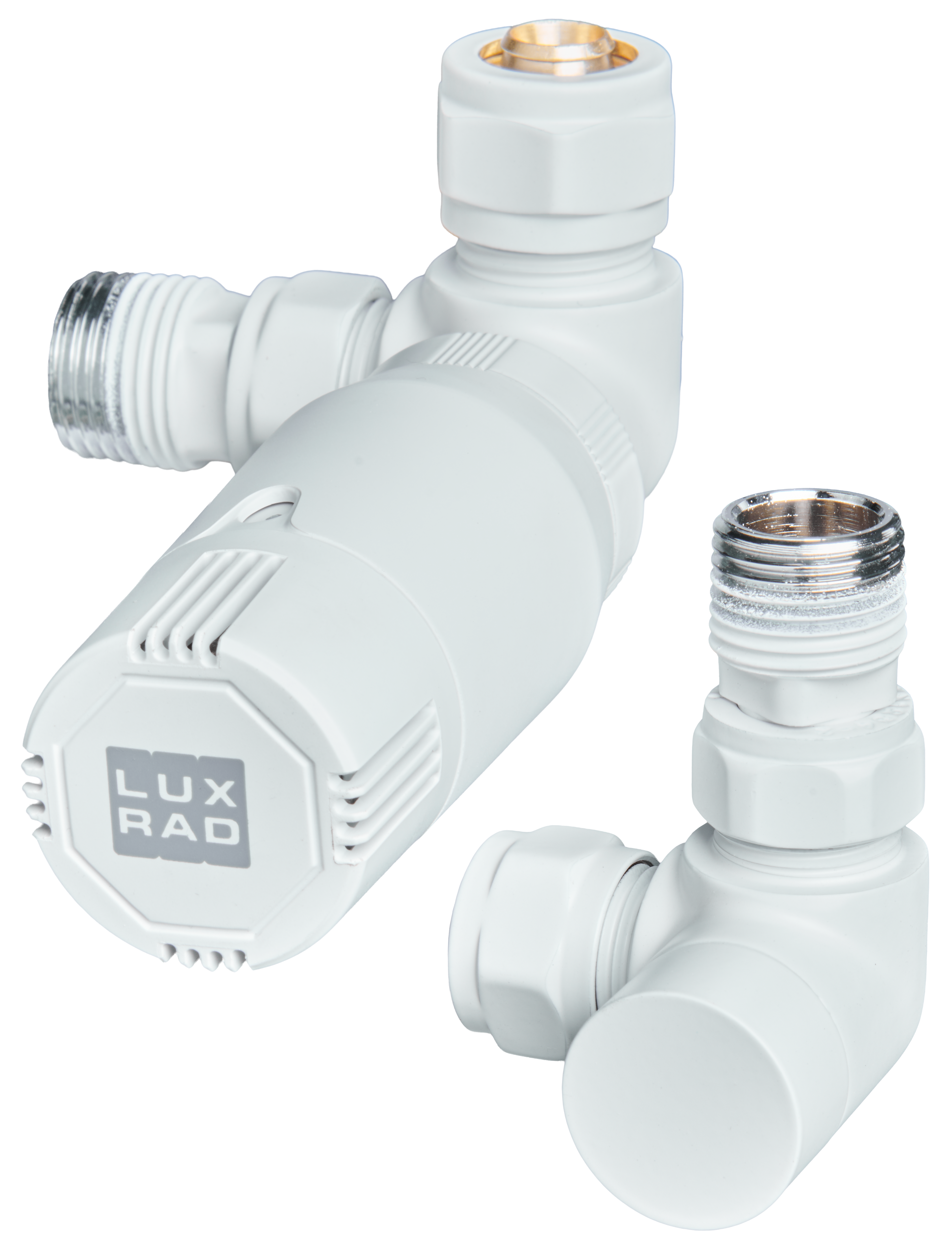 Zestaw termostatyczny OSIOWY UNIWERSALNY 1/2" biały LUXRAD