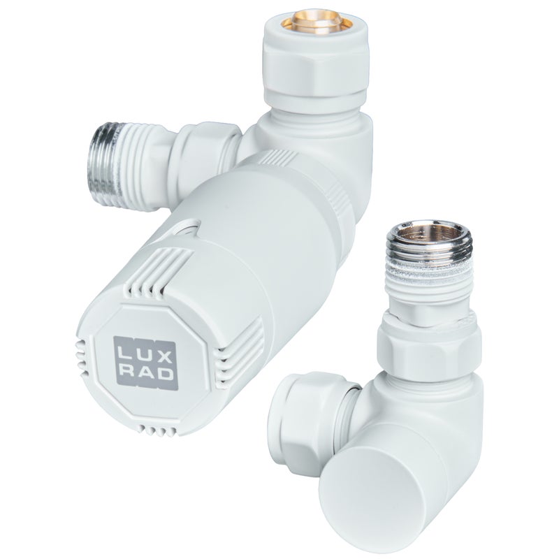 Zestaw termostatyczny OSIOWY UNIWERSALNY 1/2" biały LUXRAD