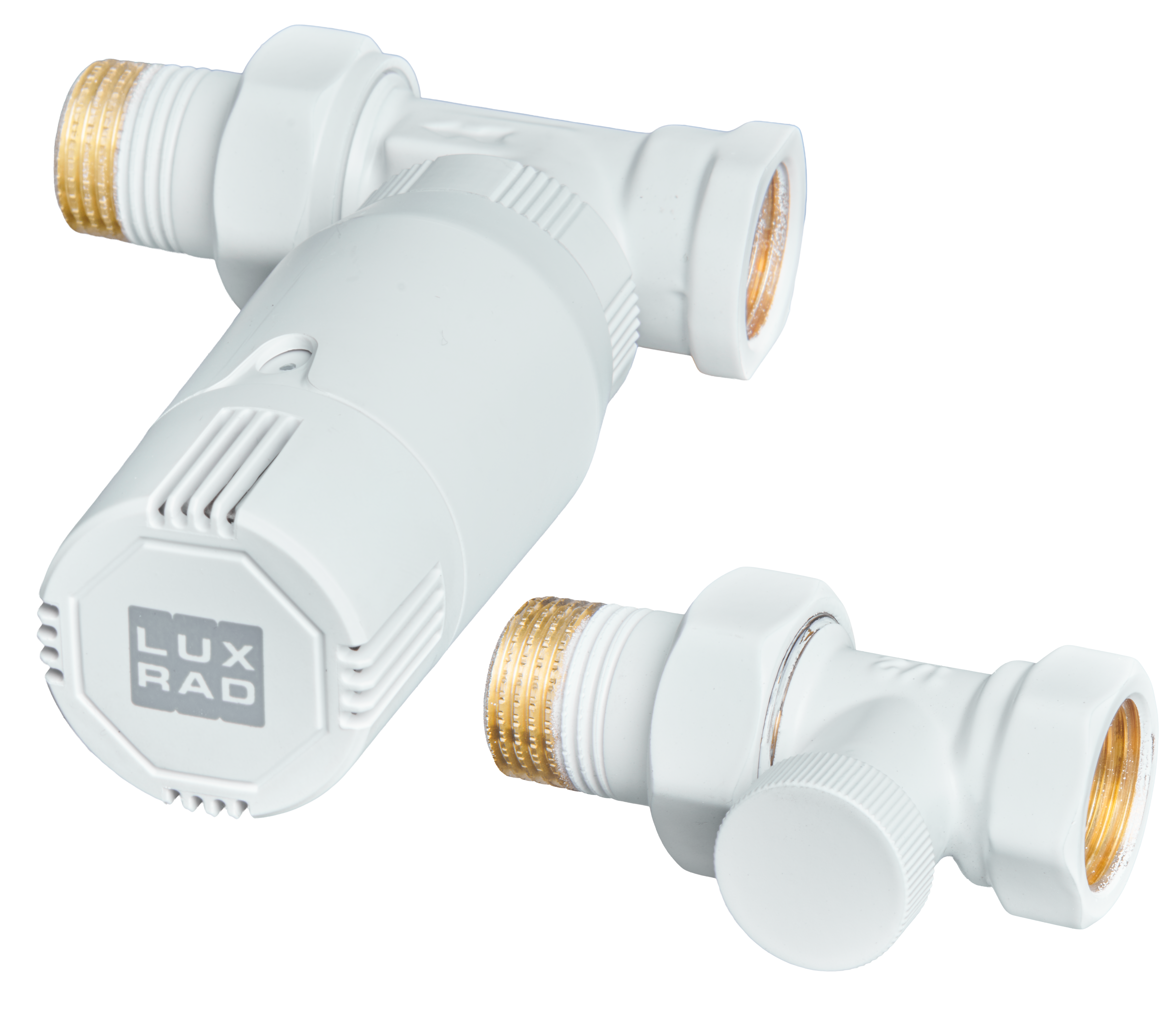 Zestaw termostatyczny PROSTY 1/2" biały LUXRAD