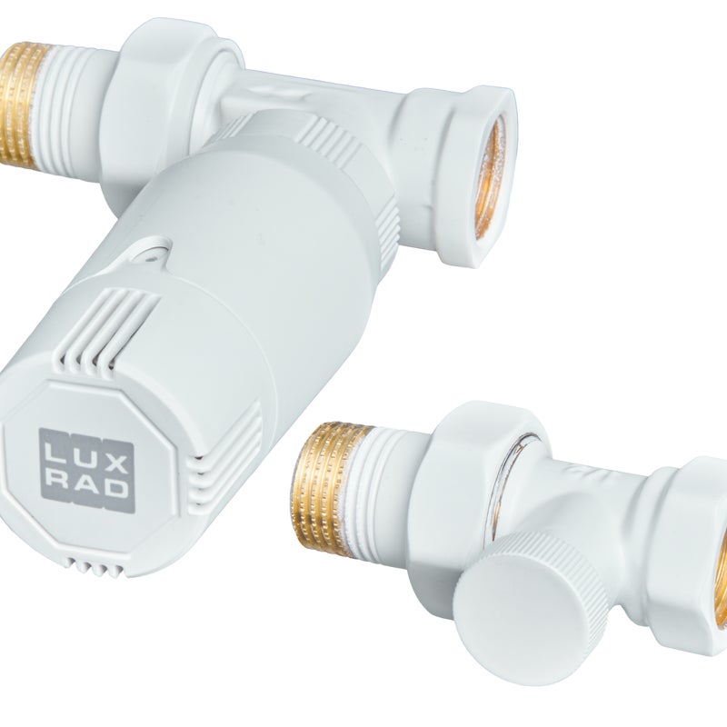 Zestaw termostatyczny PROSTY 1/2" biały LUXRAD