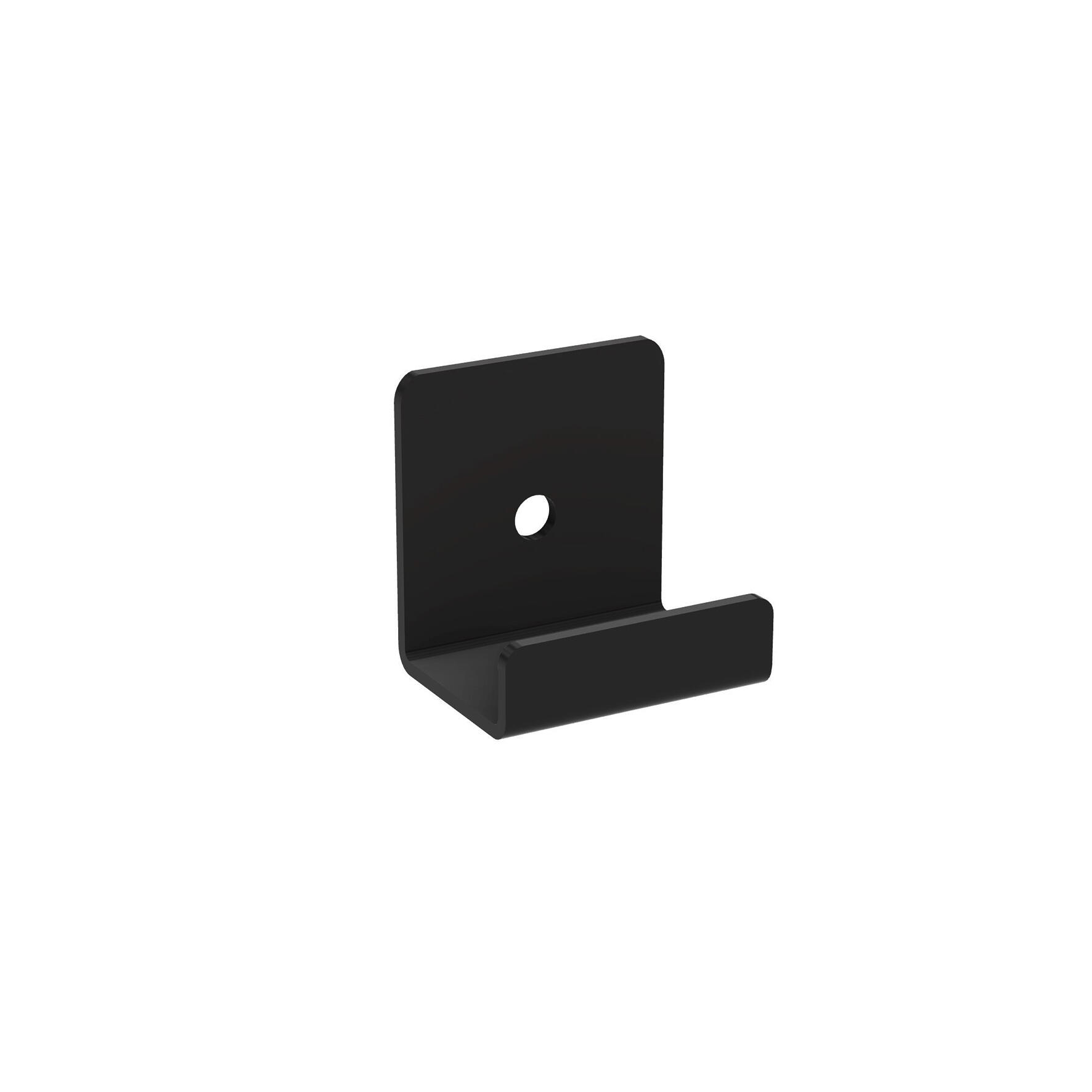 Lot 2 crochets métal noir porte manteaux universel compatible panneaux tasseaux - 4