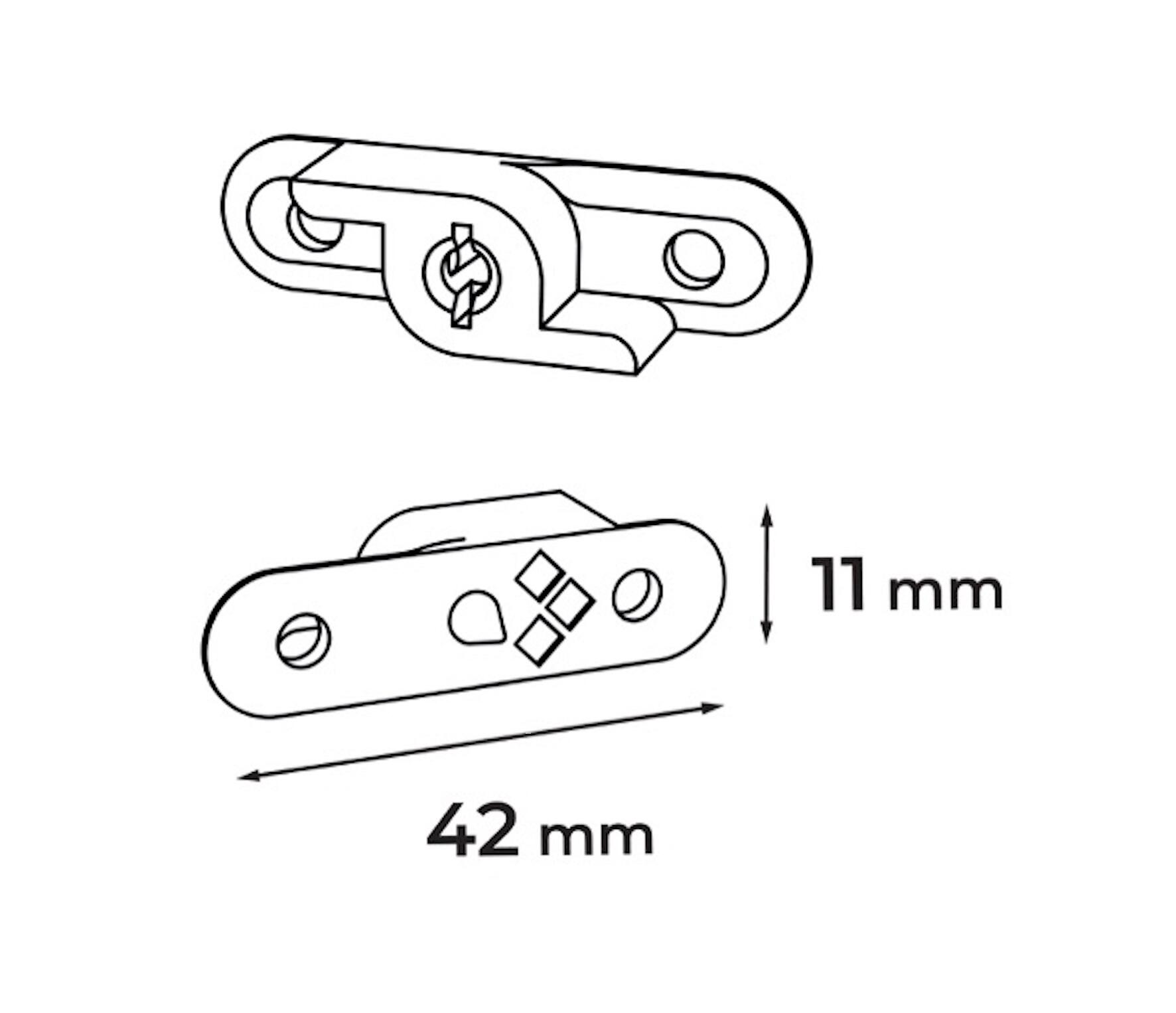 Lot 2 fixations universel pour ajout d'accessoires sur panneaux tasseaux - 2