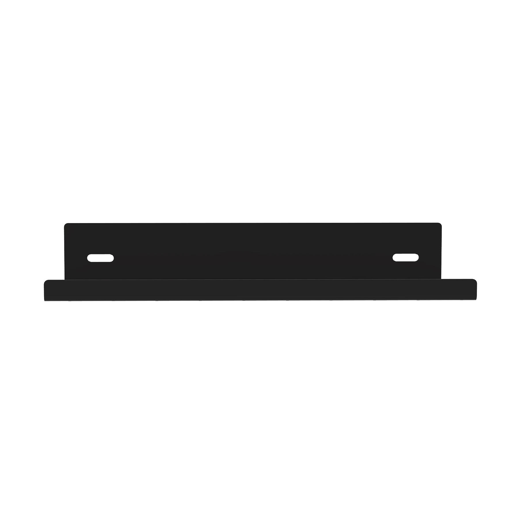 Etagère métal noir compatible panneaux tasseaux, l. 20 cm - 3
