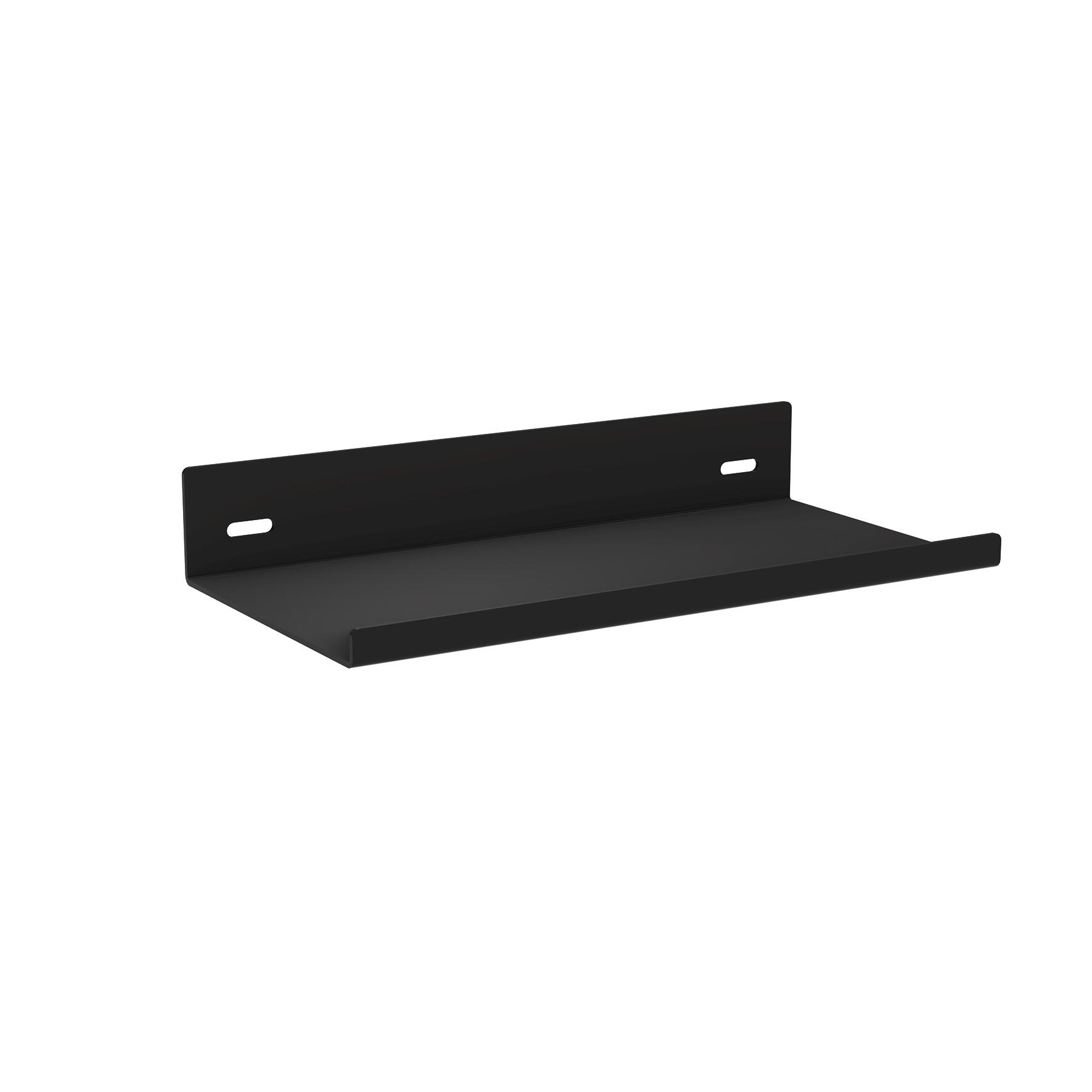 Etagère métal noir compatible panneaux tasseaux, l. 20 cm - 4