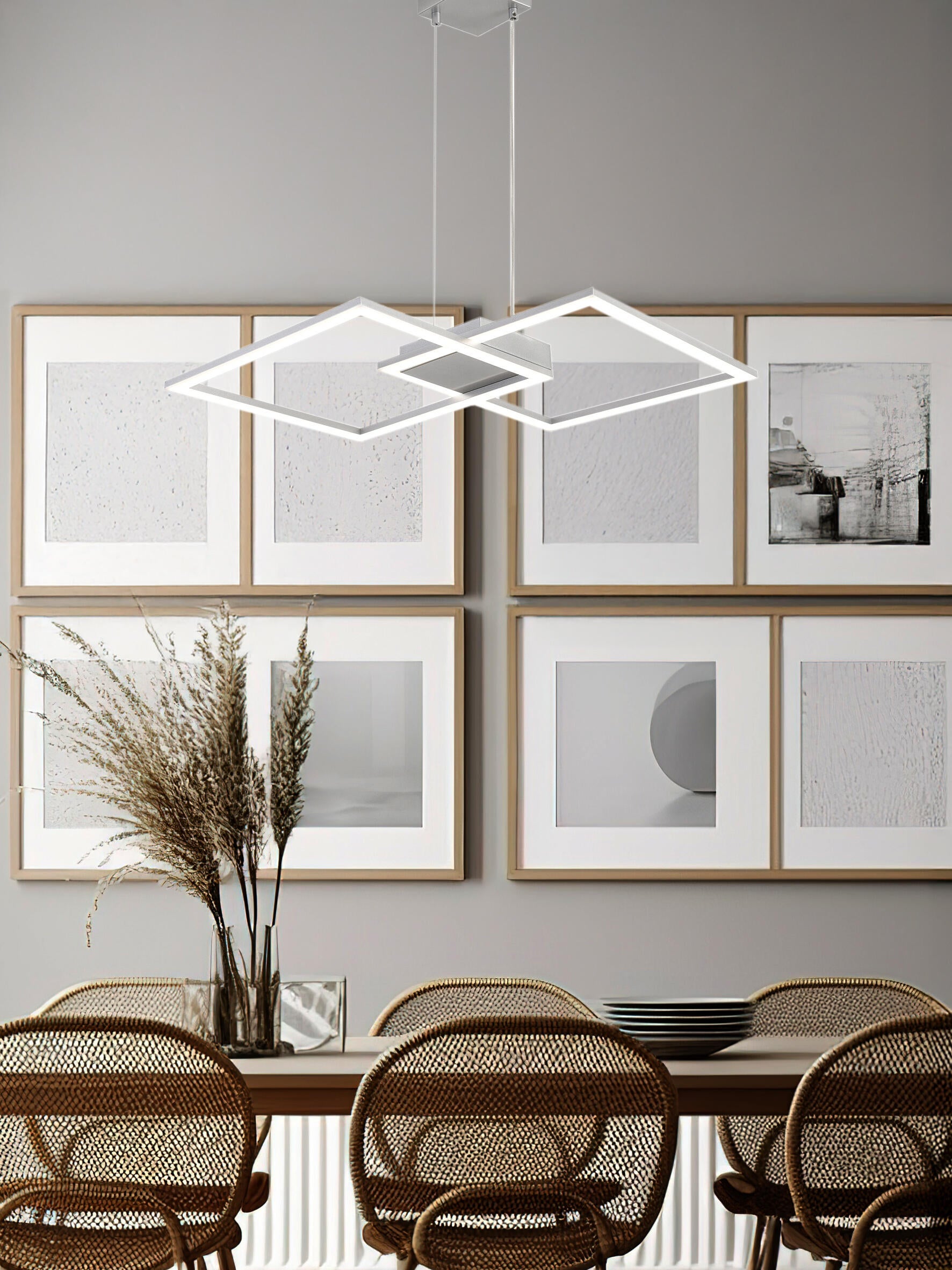Lampadario LED design Kira grigio, luce con 3 temperature di colore 5400 lumen - 2