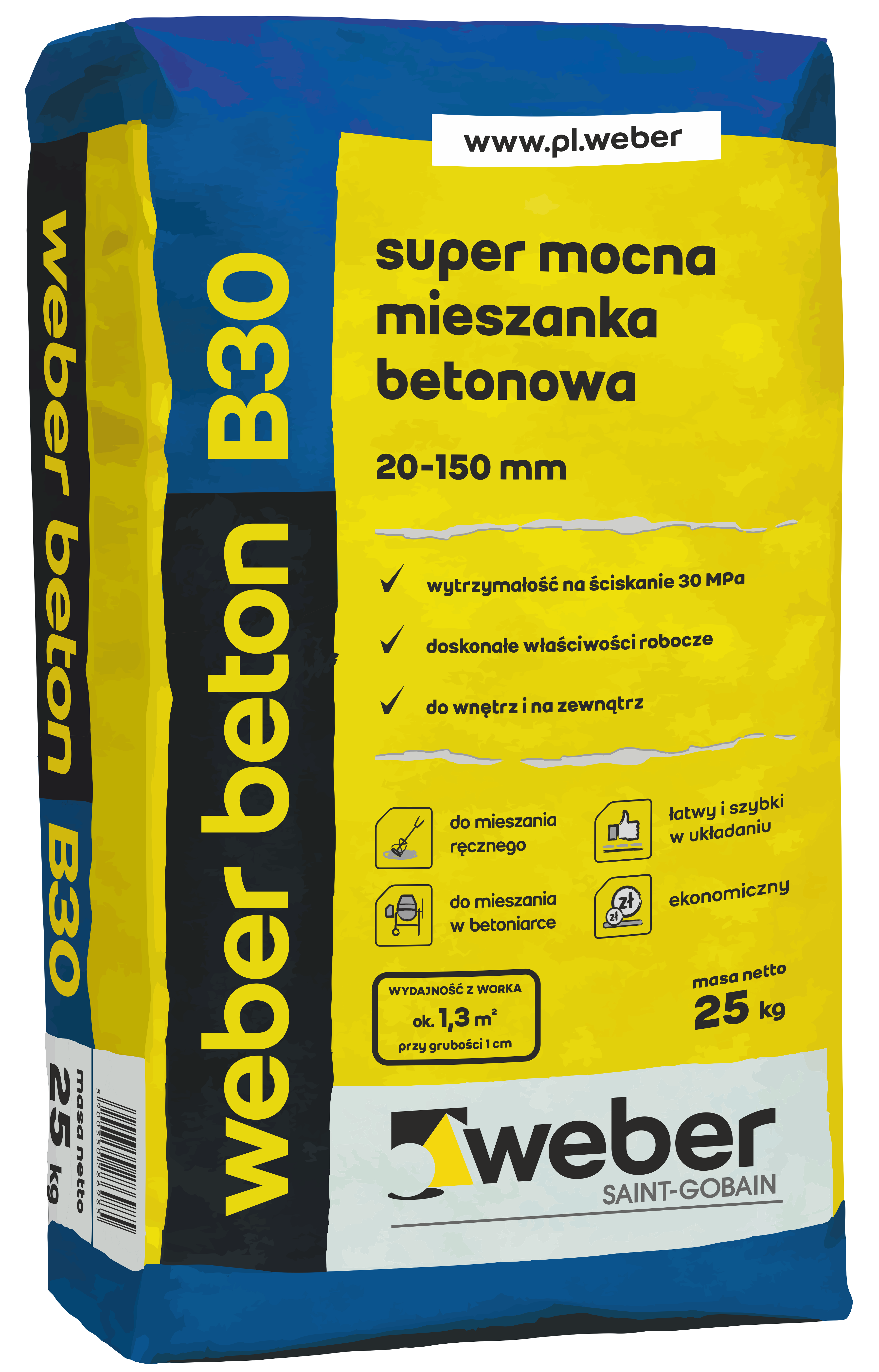 Mocny Beton B30 25 kg WEBER SAINT - GOBAIN