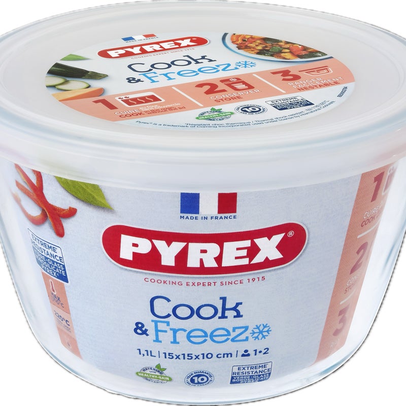 Naczynie żaroodporne Cook & Freeze z pokrywką 1.1 l Pyrex