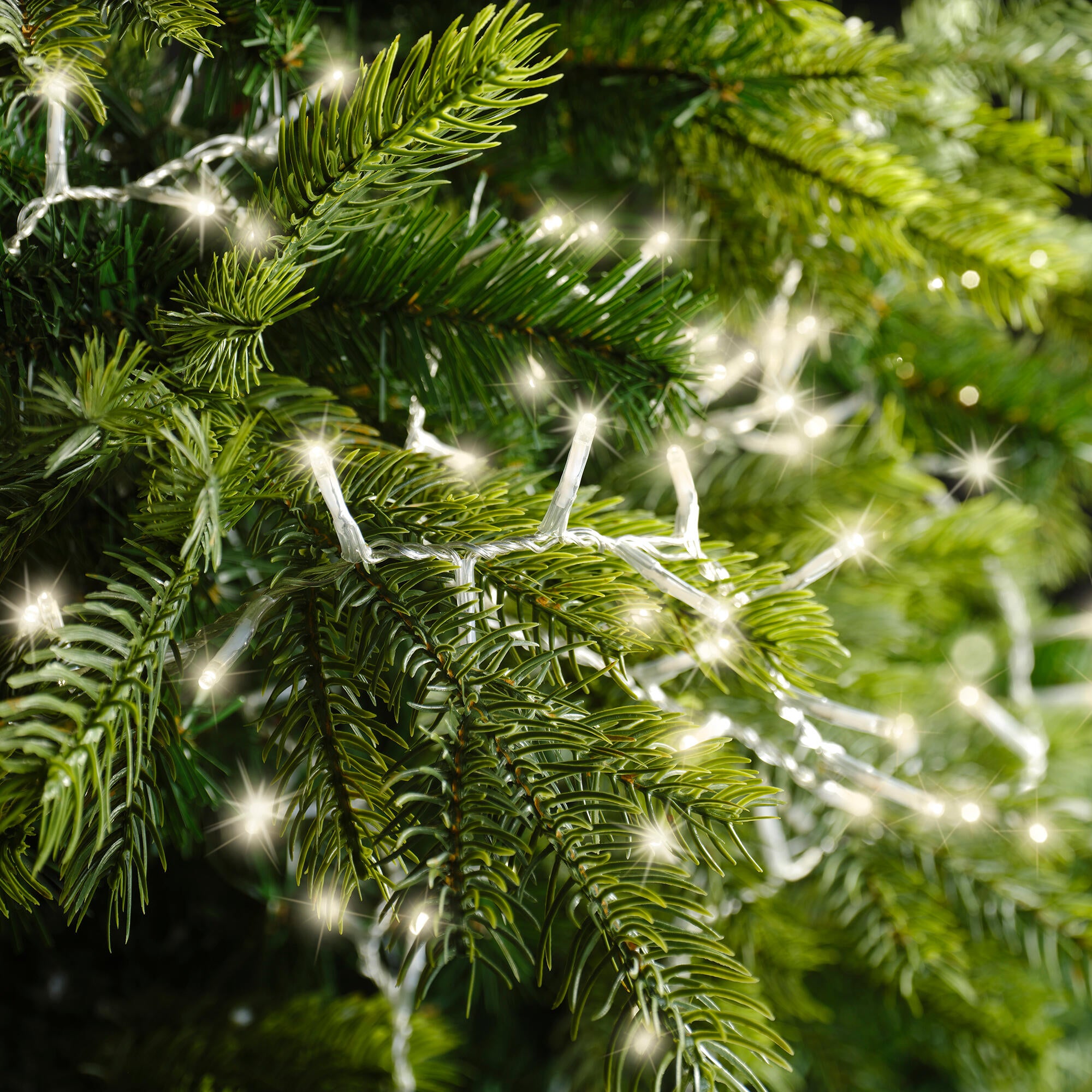 Guirnalda iluminada para árbol de 300 cm con 1500 bombillas LED blanco cálido de 34 metros de iluminación para exterior a red eléctrica - 5