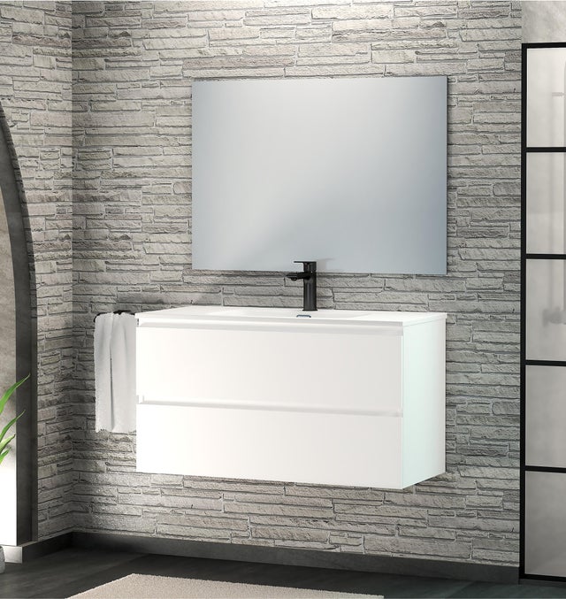 MUEBLE DE BAÑO MAYA BLANCO 80X45CM 2 CAJONES