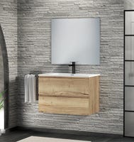 MUEBLE DE BAÑO MAYA ROBLE 80X45CM 2 CAJONES - 1