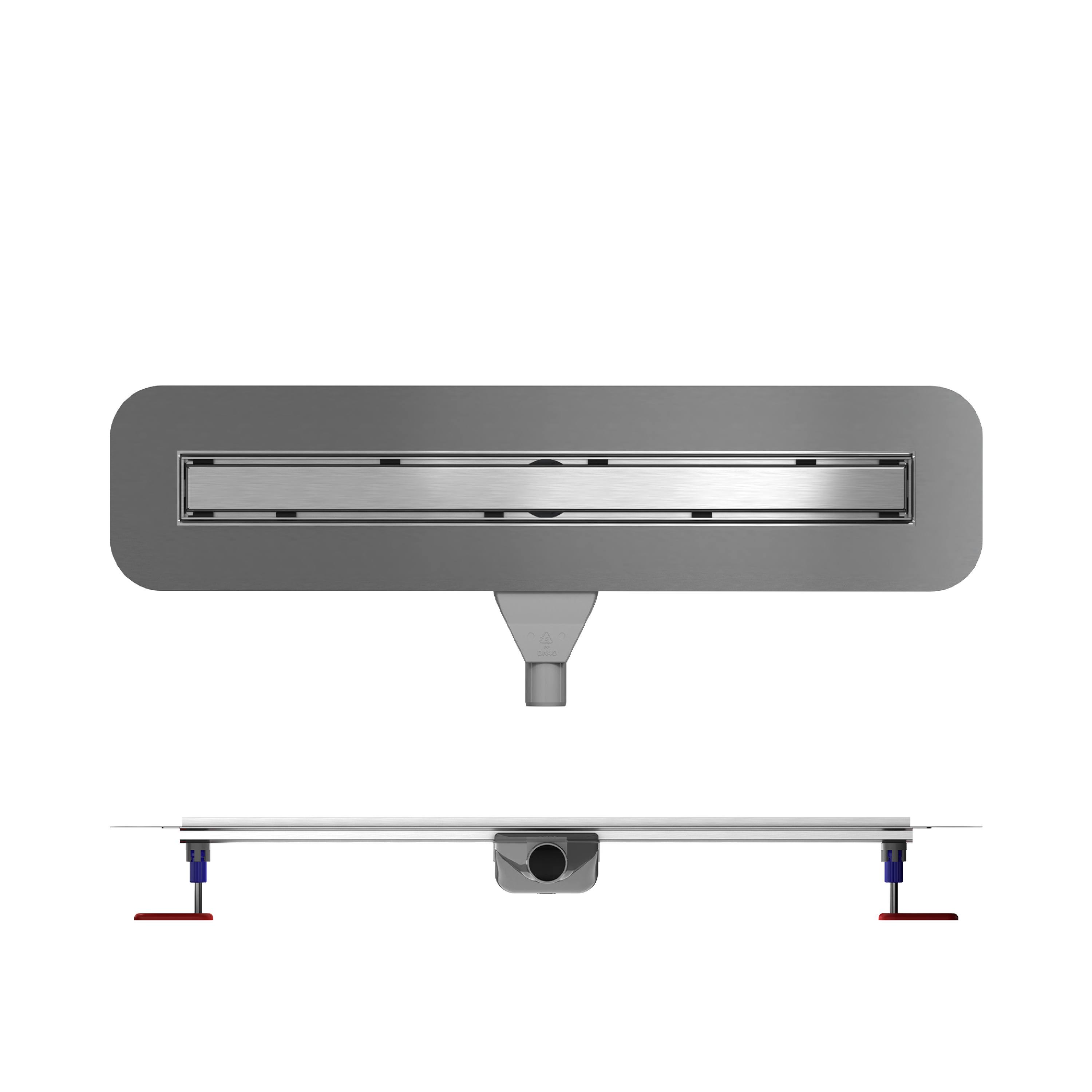 Sifão orientável EQUATION rectangular 700mm cromado - 2