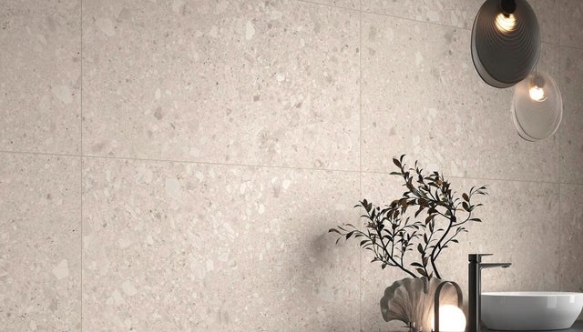Carrelage mural intérieur effet pierre l.59.8 x L.119.8 cm - Terra Stone White