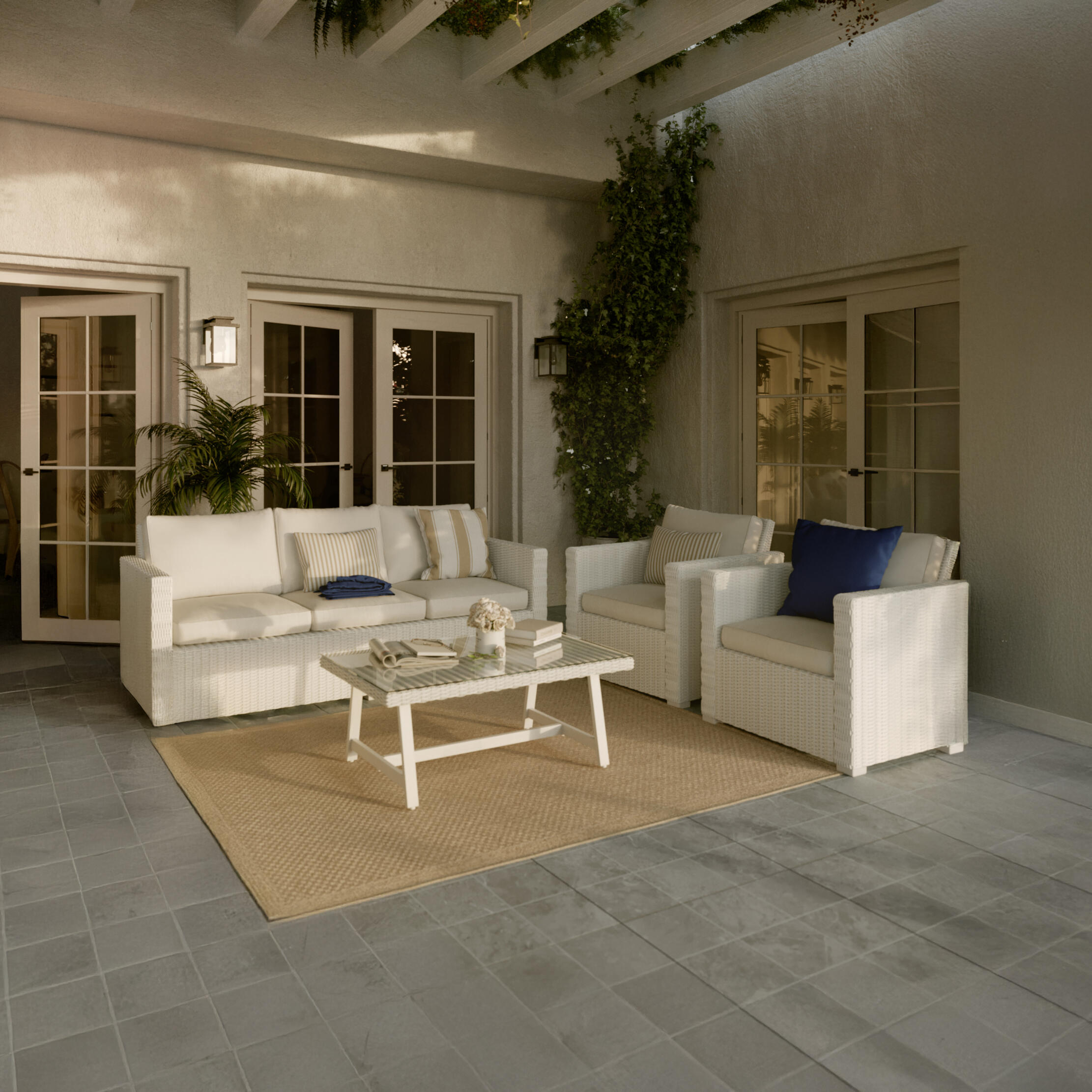 Conjunto de jardín naterial luma para 5 comensales