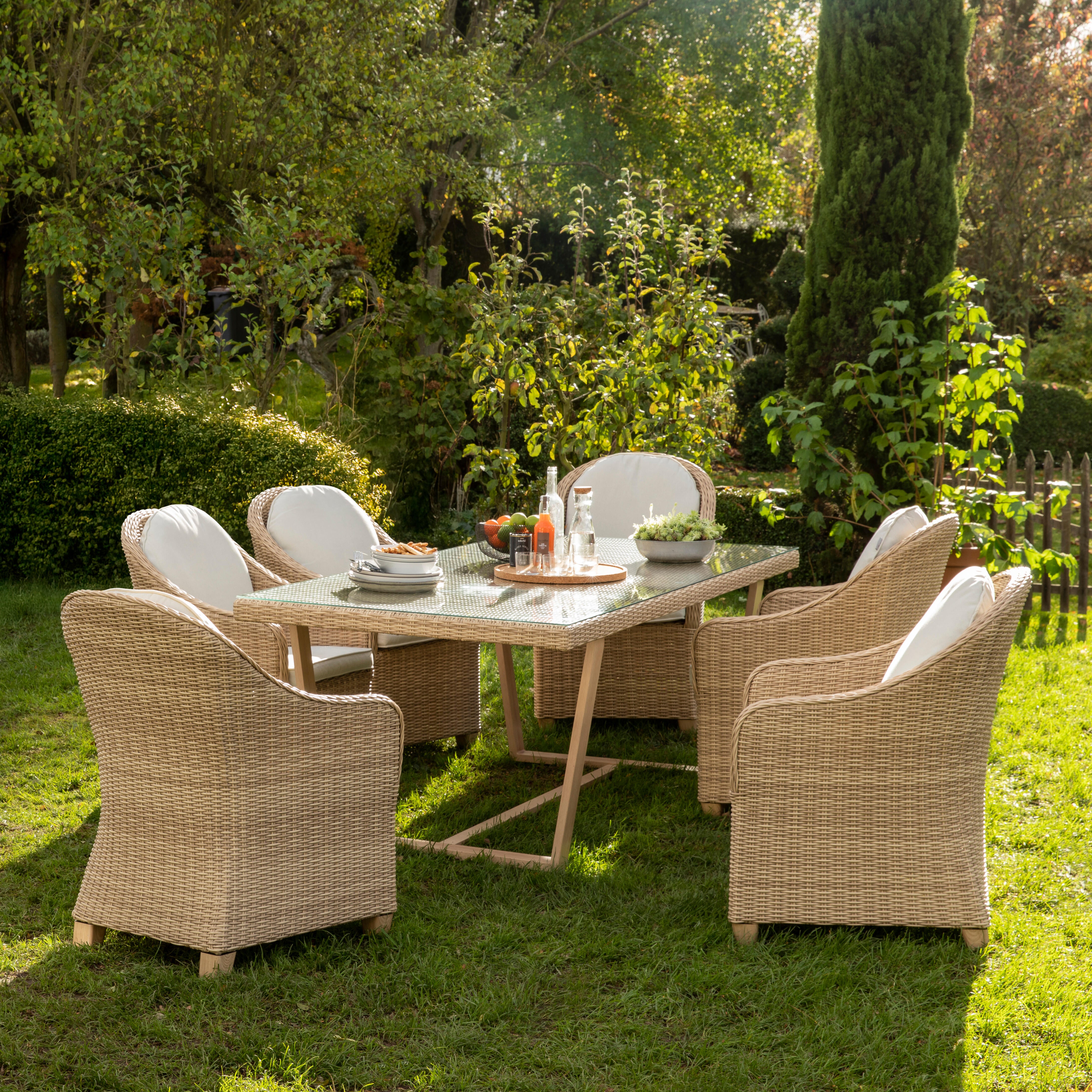 Conjunto de 2 cadeiras de refeição em rattan Naterial Medena - 3