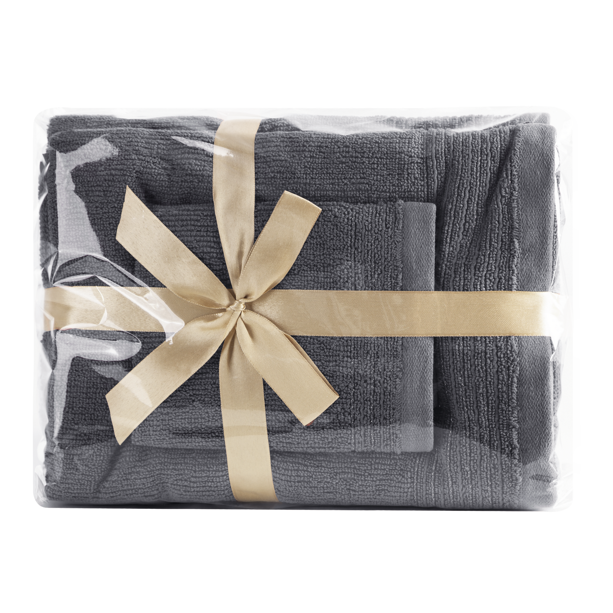 Komplet trzech ręczników Lari 30x50, 50x90, 70x140 ciemny szary Eurofirany - 2