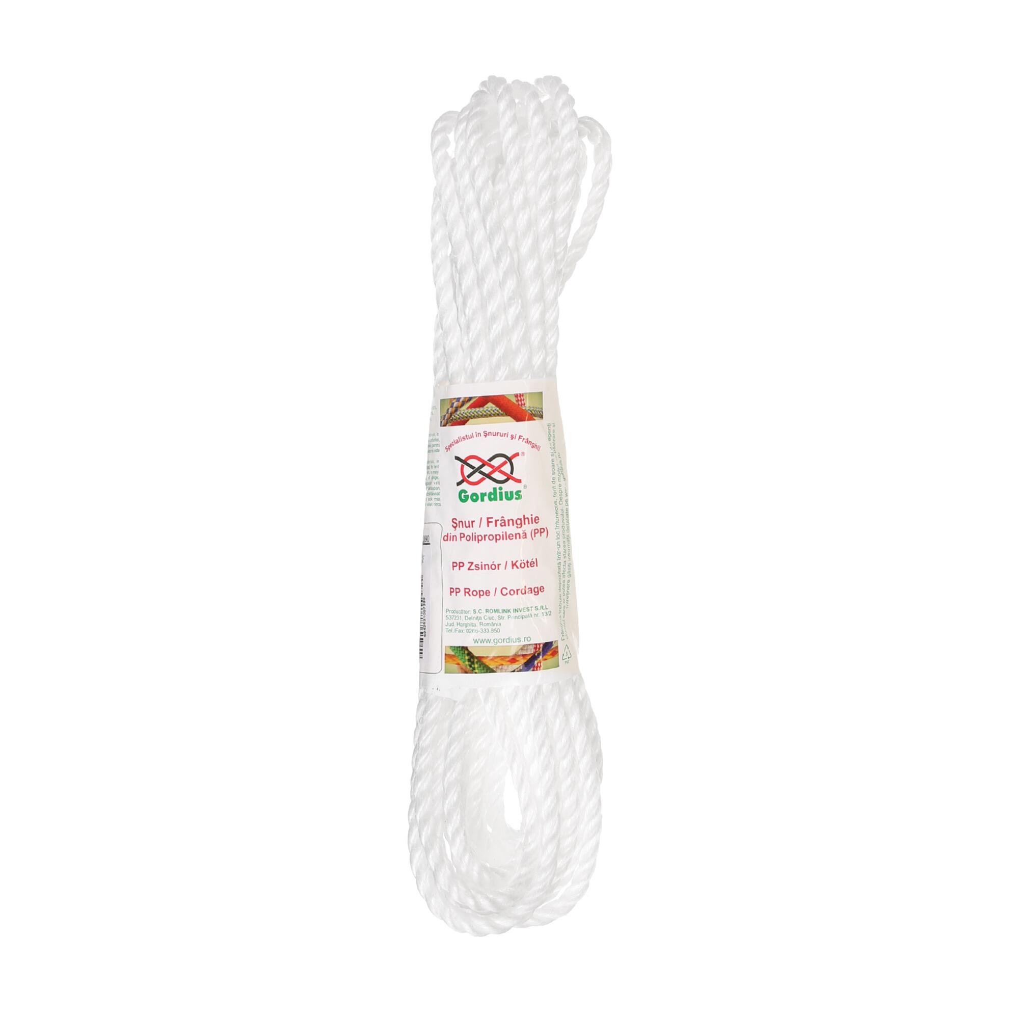 Snur rasucit, polipropilena, Ø 6 mm x L 10 m, forta de rupere max 504 ...