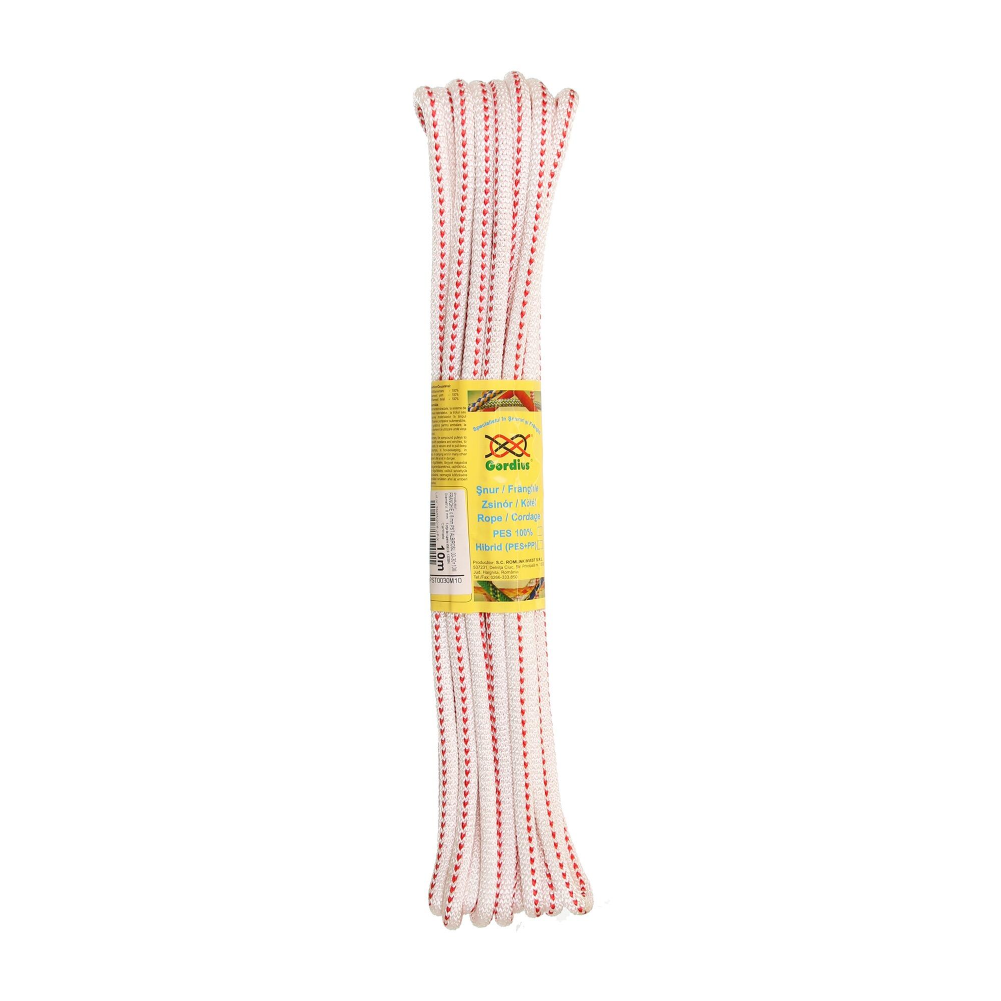 Franghie crosetata, poliester, Ø 8 mm x L 10 m, forta de rupere max 1070 kg