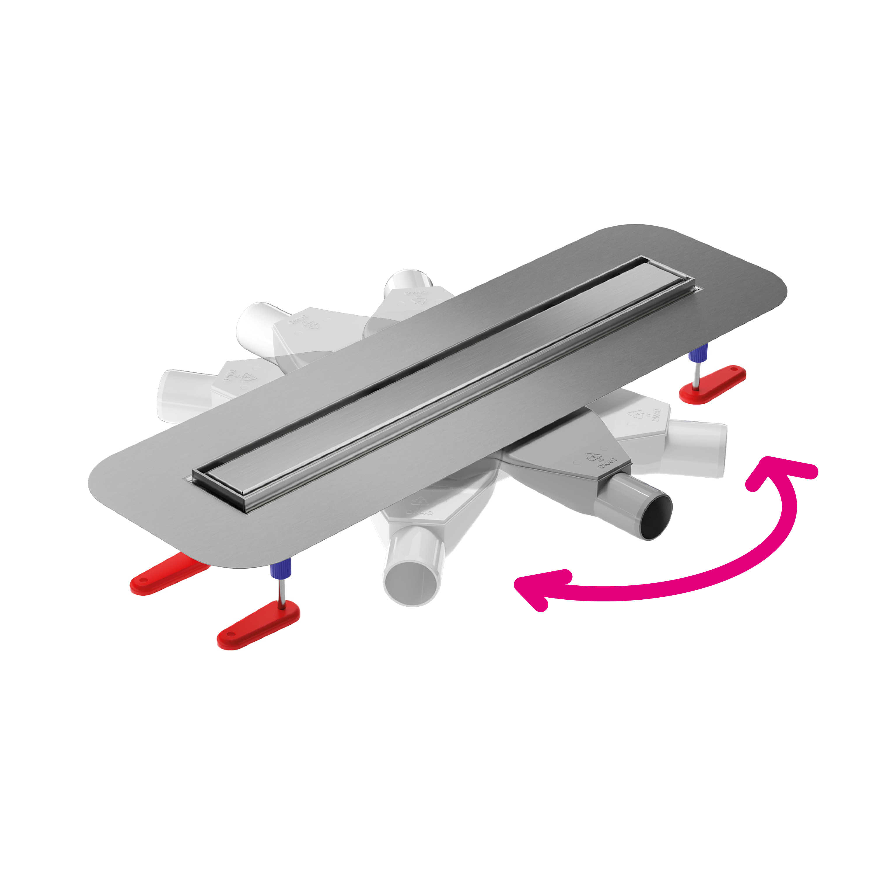 Calha duche Italiano EQUATION inox retangular 600 mm - 16