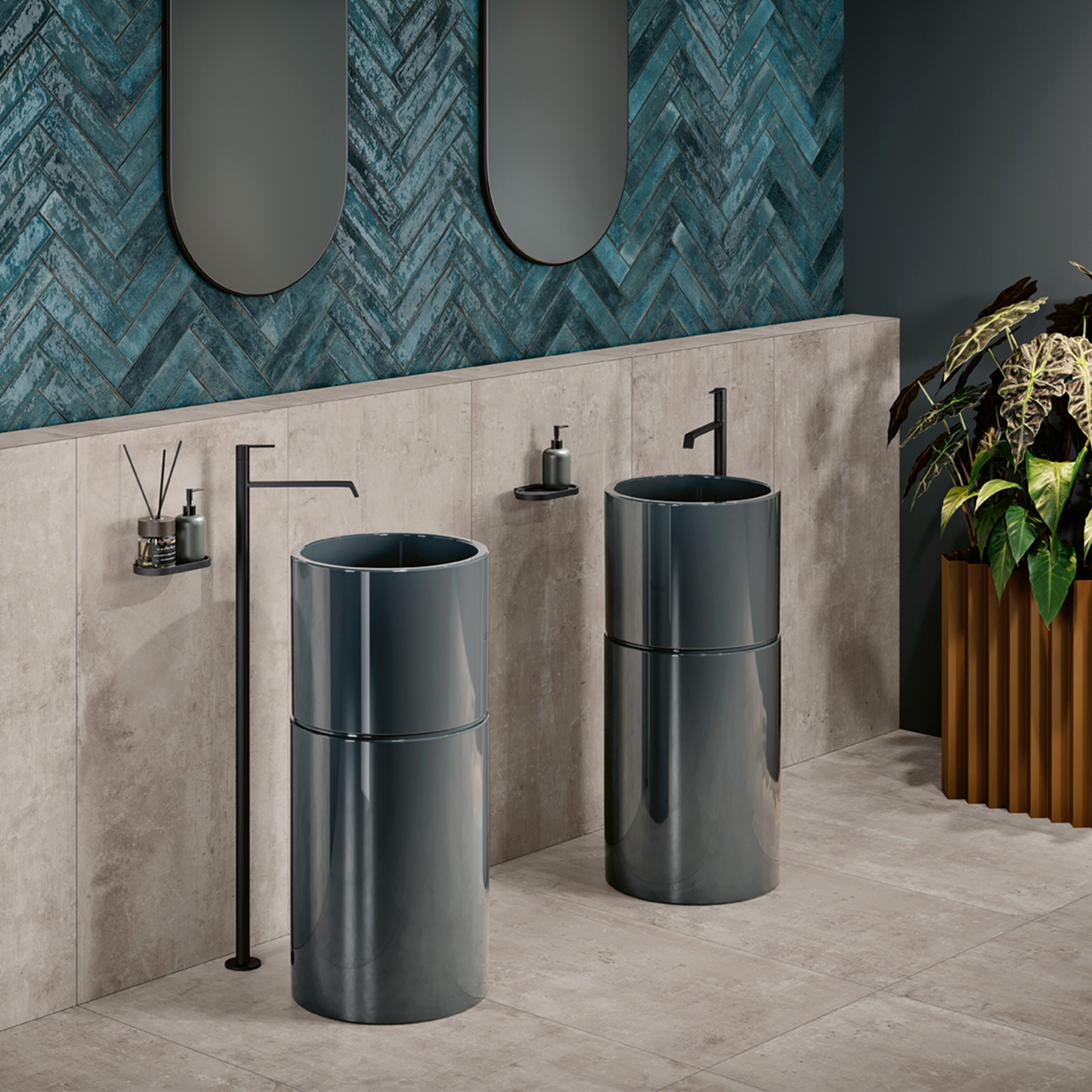 Suelo/azulejo porcelánico anarchaic efecto cemento fog 60x60 cm