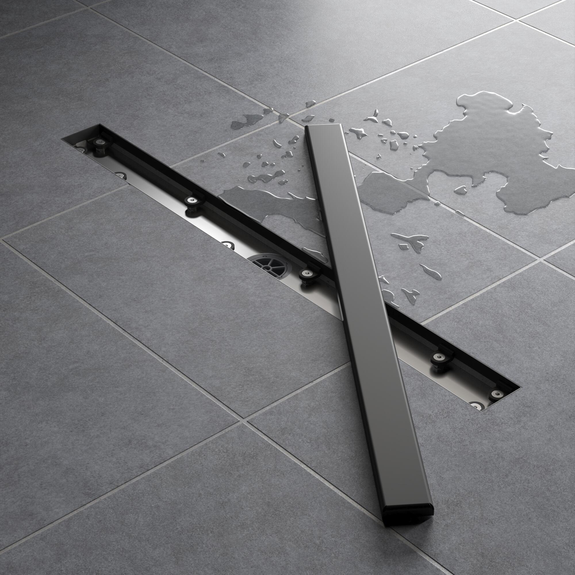Sifão orientável EQUATION rectangular 700mm preto - 9
