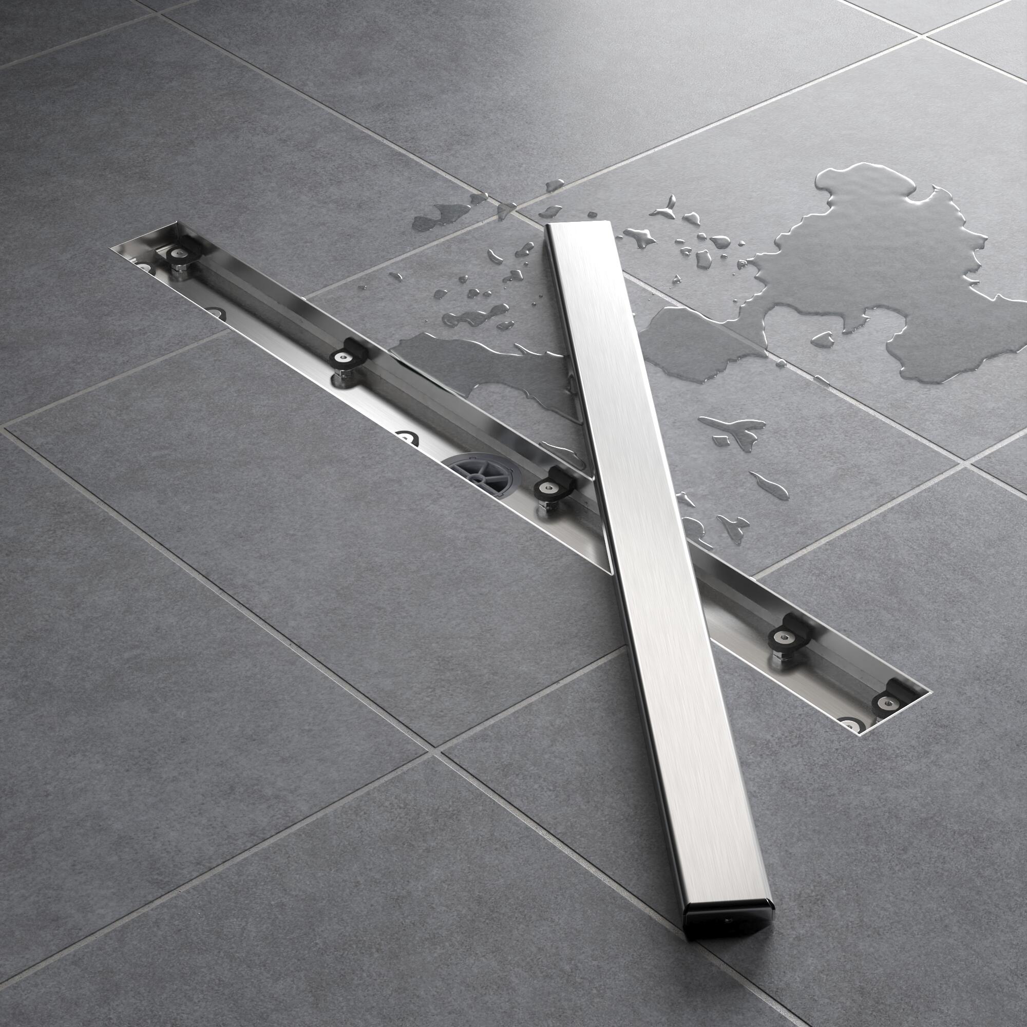 Sifão orientável EQUATION rectangular 700mm cromado - 9