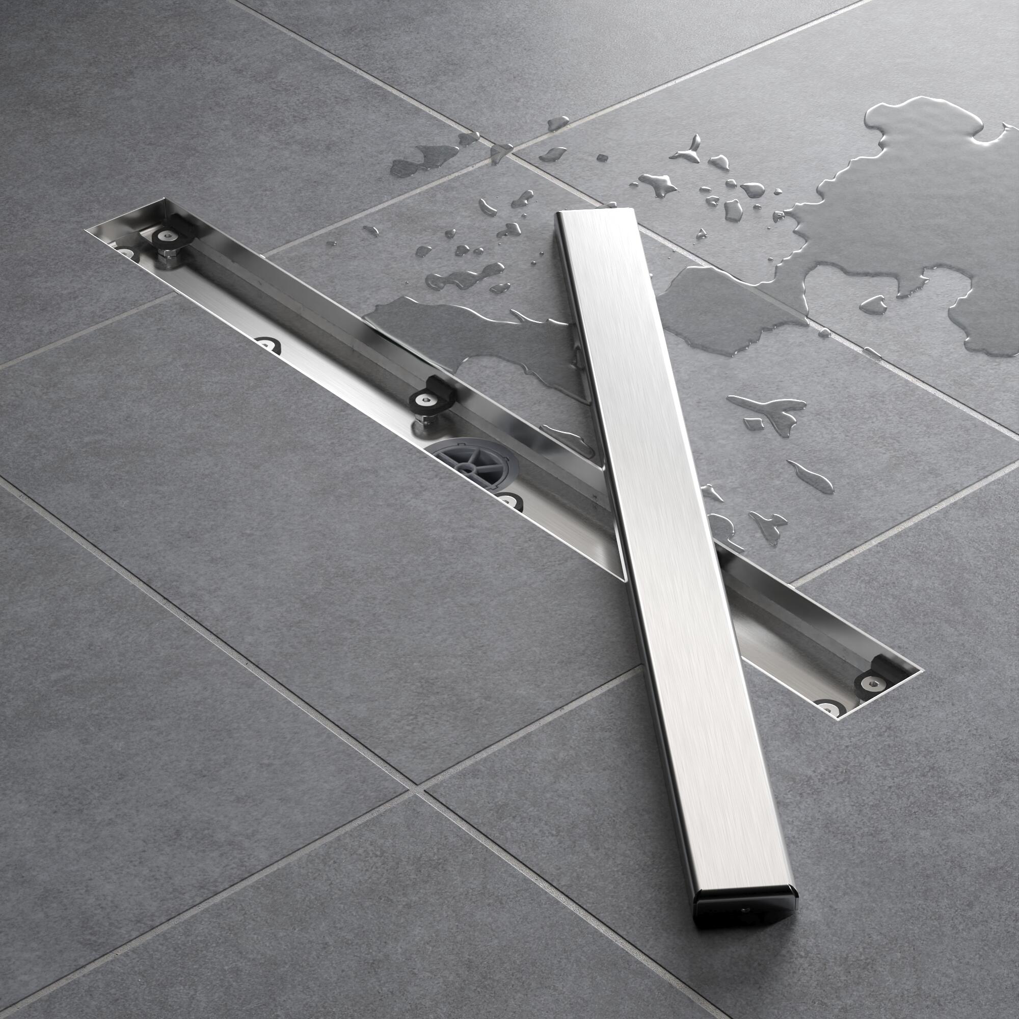 Calha duche Italiano EQUATION inox retangular 600 mm - 15