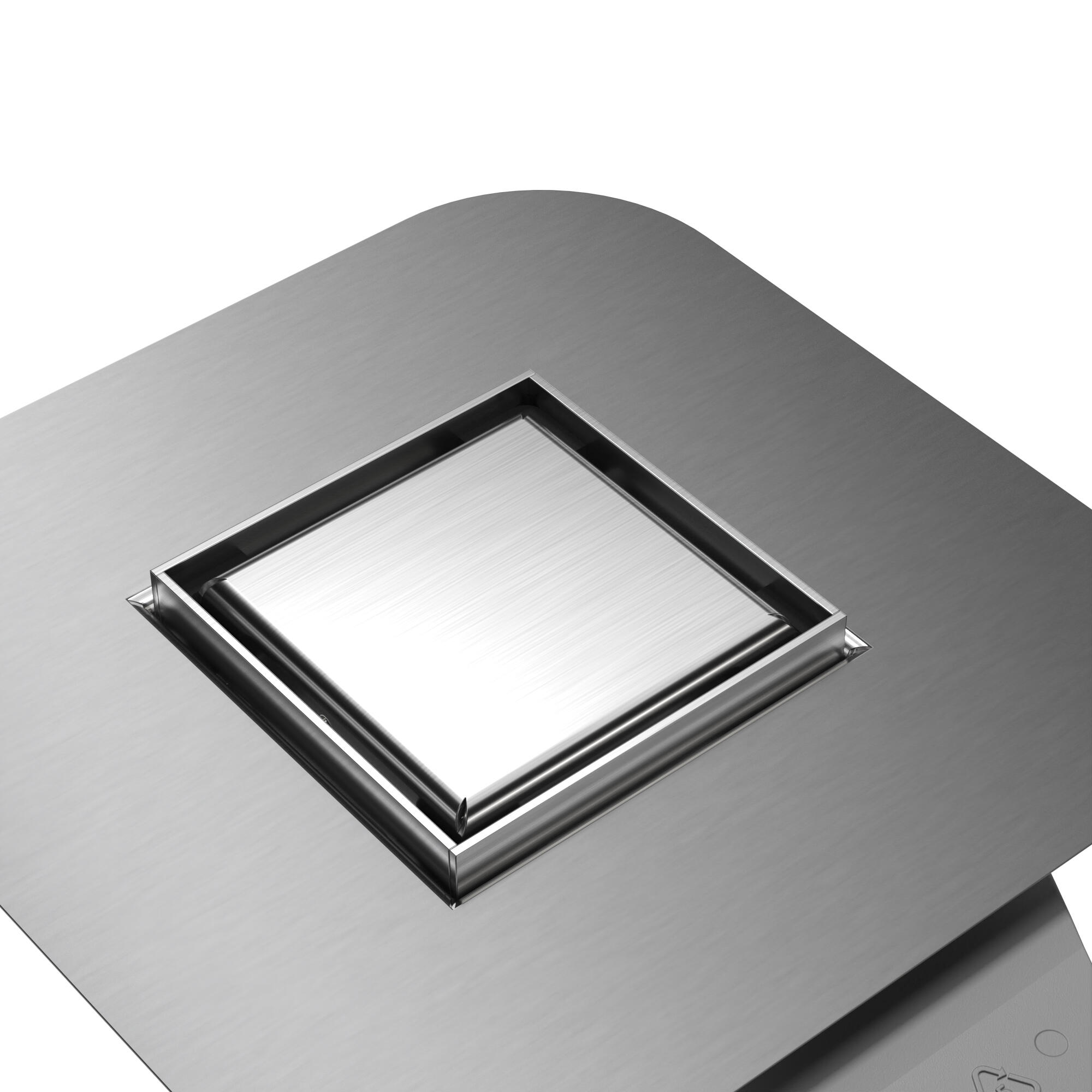 Calha duche Italiano EQUATION inox quadrado 100 mm - 6