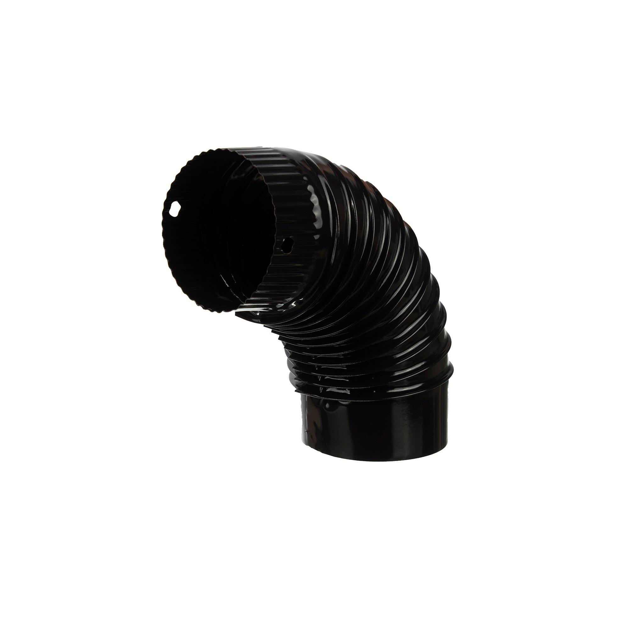 Cot 90°, tabla, emailat, grosime 0.5 mm, Ø 120 mm, negru