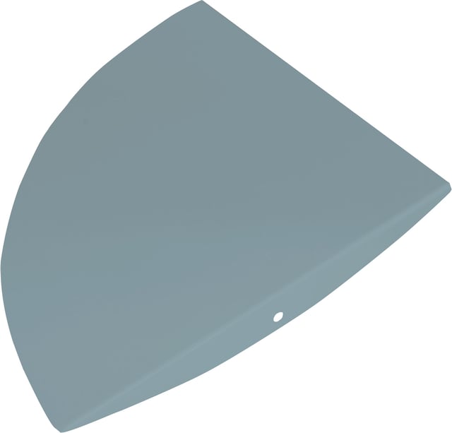 Etagère murale d'angle verte métal, L.23.5 cm x P.23.5 cm, Ep.2 cm