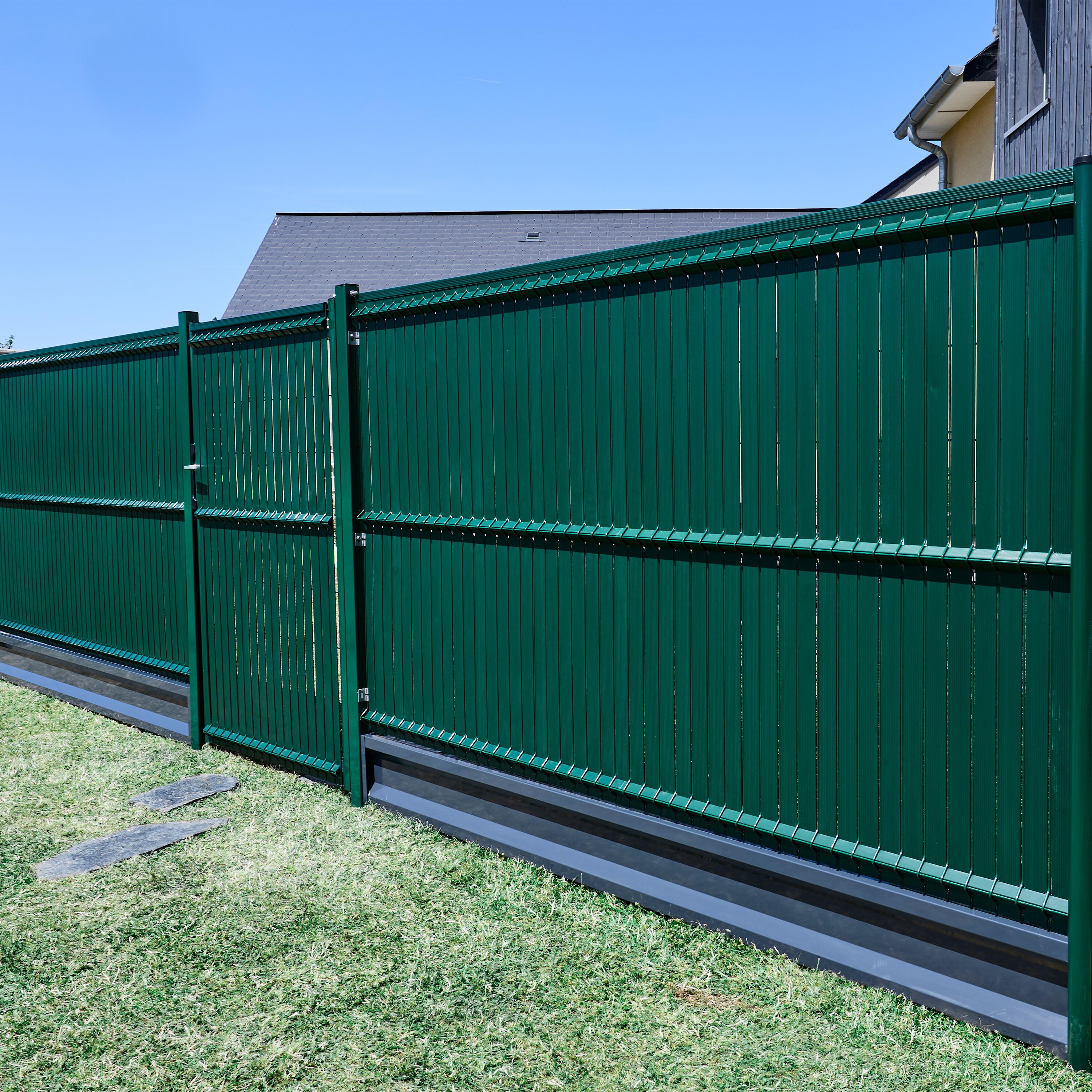 Kit lamelles occultantes rigides pvc, H.190 X L.250 cm vert, DIRICKX - 3