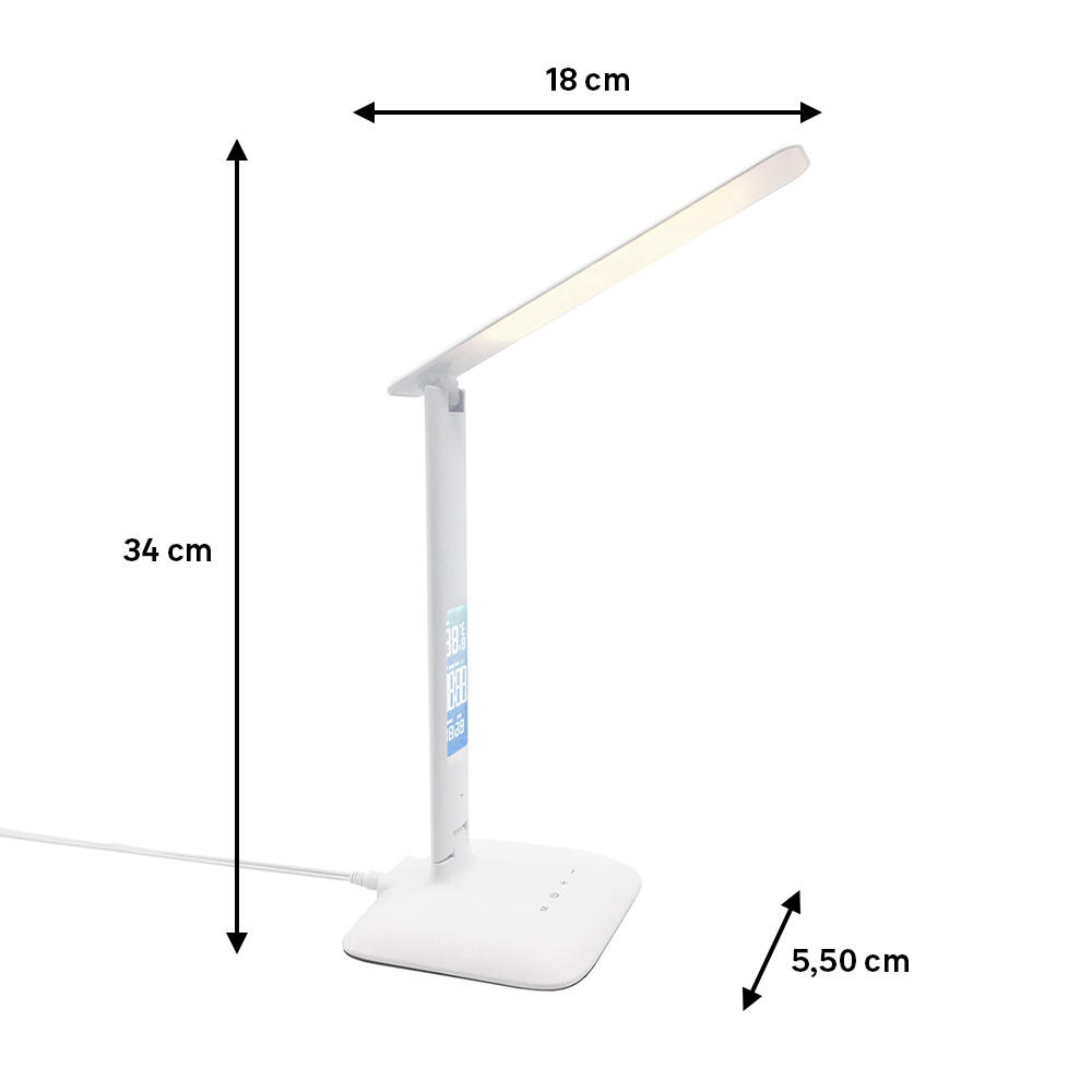 Flexo para escritorio táctil LED Alex INSPIRE con estructura blanca CCT 3000K-6500K alimentación a red - 5