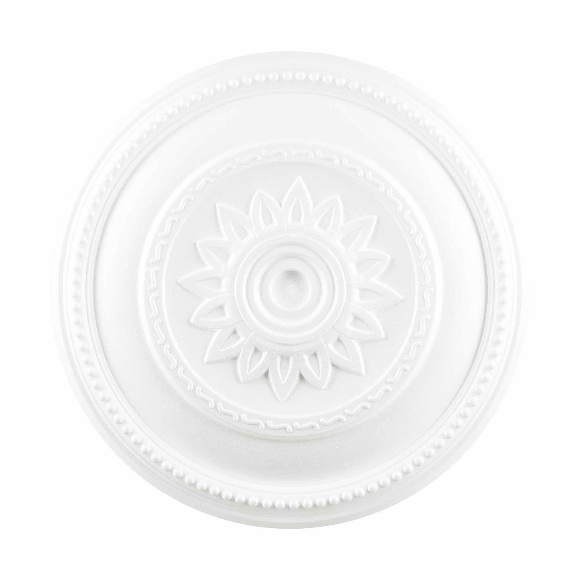 Rozeta din polistiren expandat, 27 mm, diametru 44 cm, alb