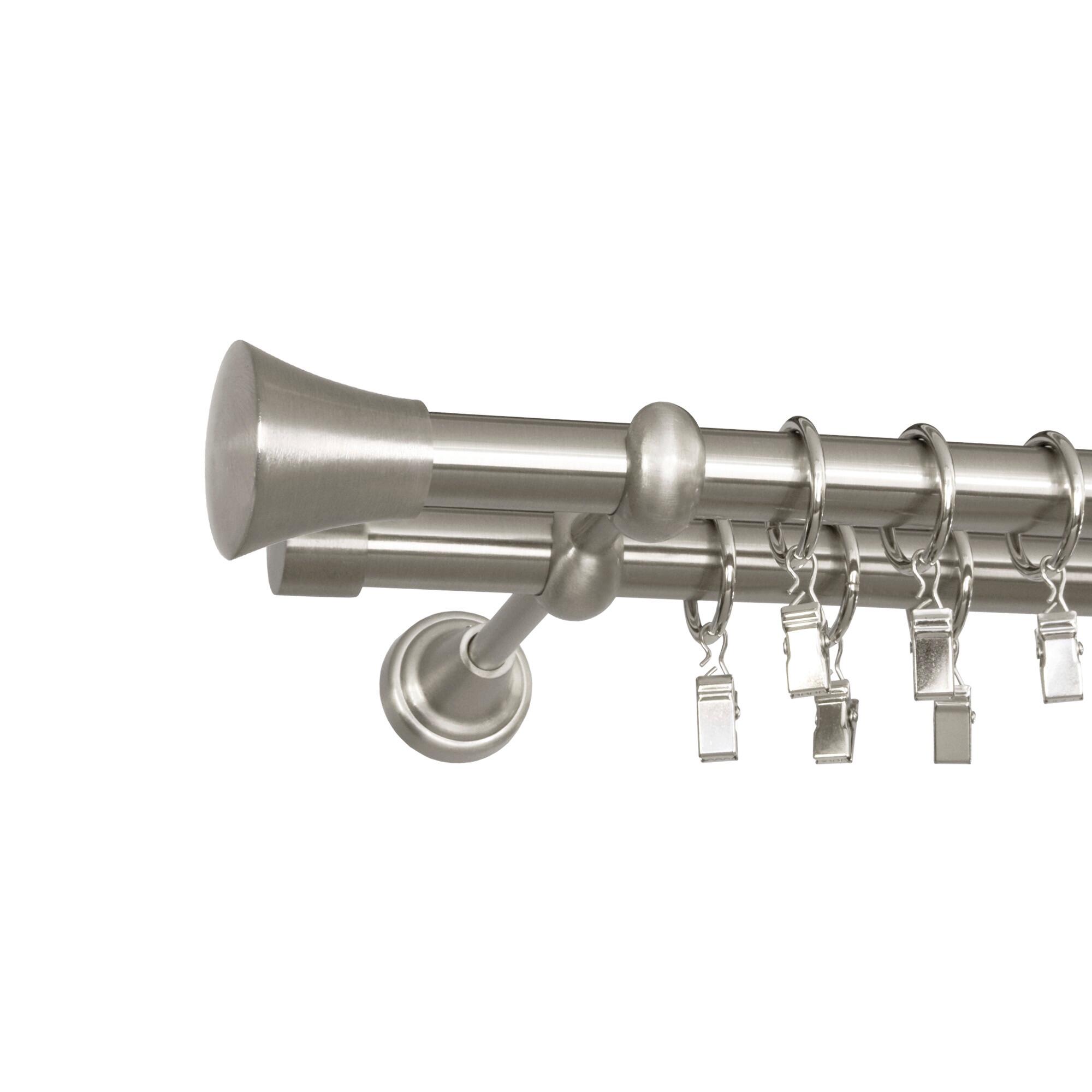 Galerie dubla metal Inspire Tazza, 160 cm, diametru 19 mm, argintiu