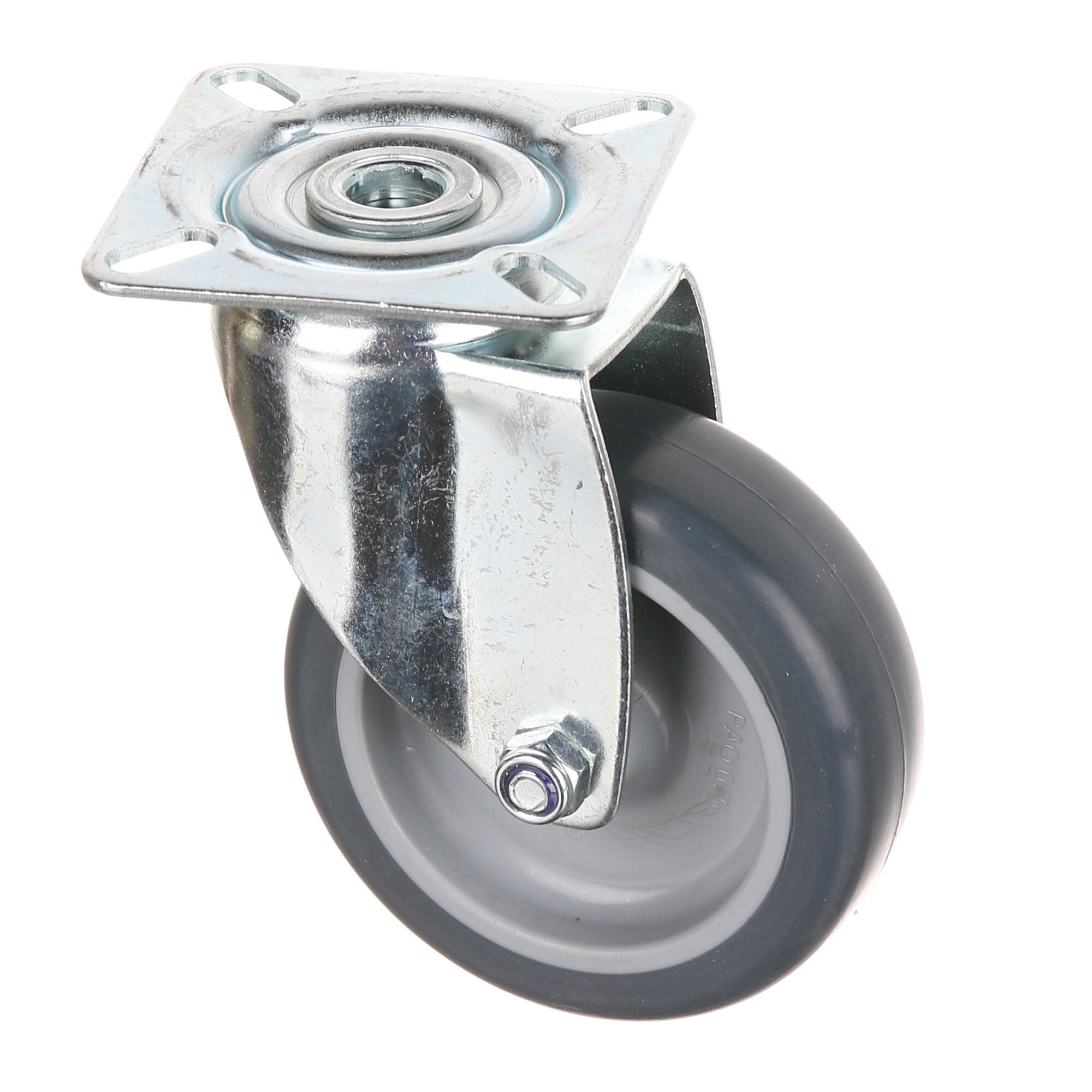 Roata pivotanta cu flansa, Ø 75 mm, max 60 kg, gri