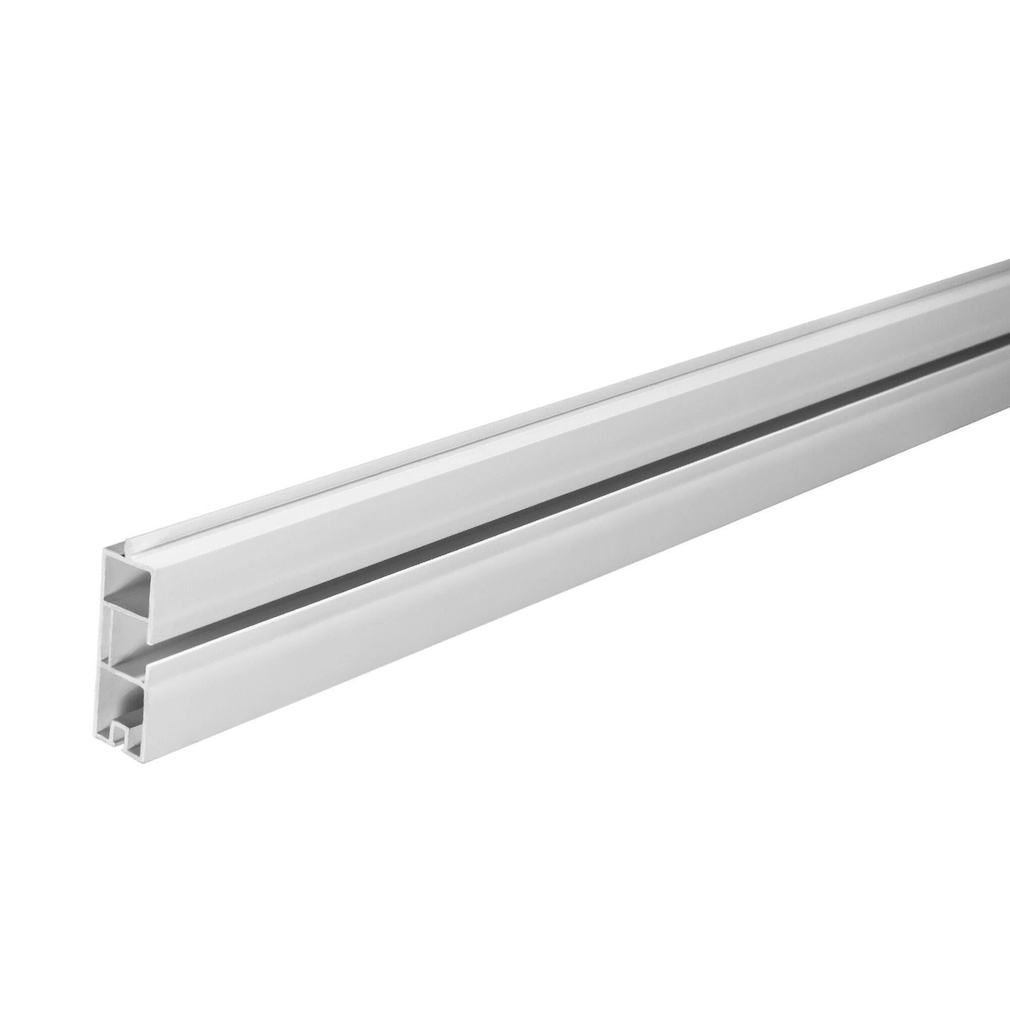 Sina perdea, 400 cm, 1 canal, PVC, alb