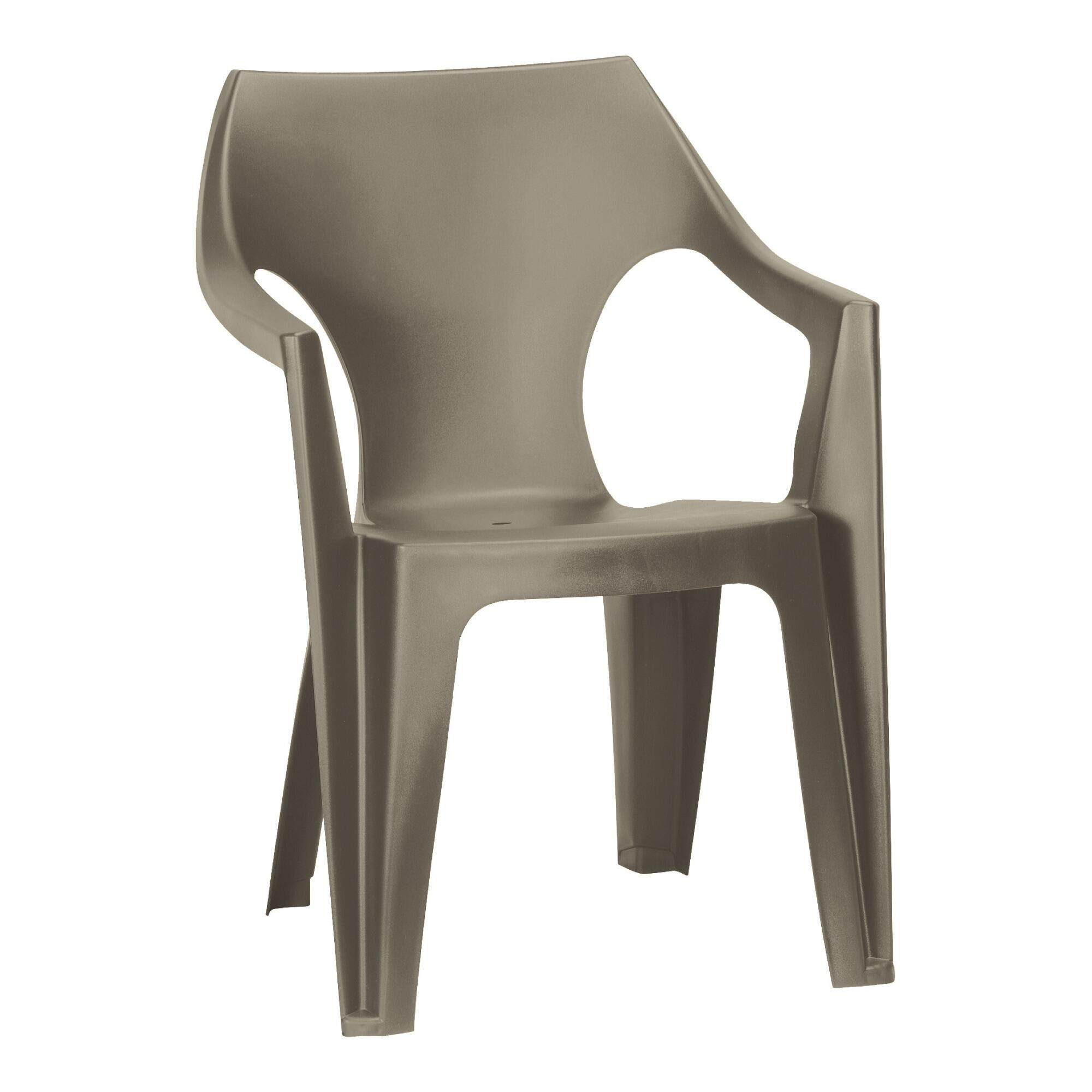 Scaun gradina Dante, cu brate, plastic, bej
