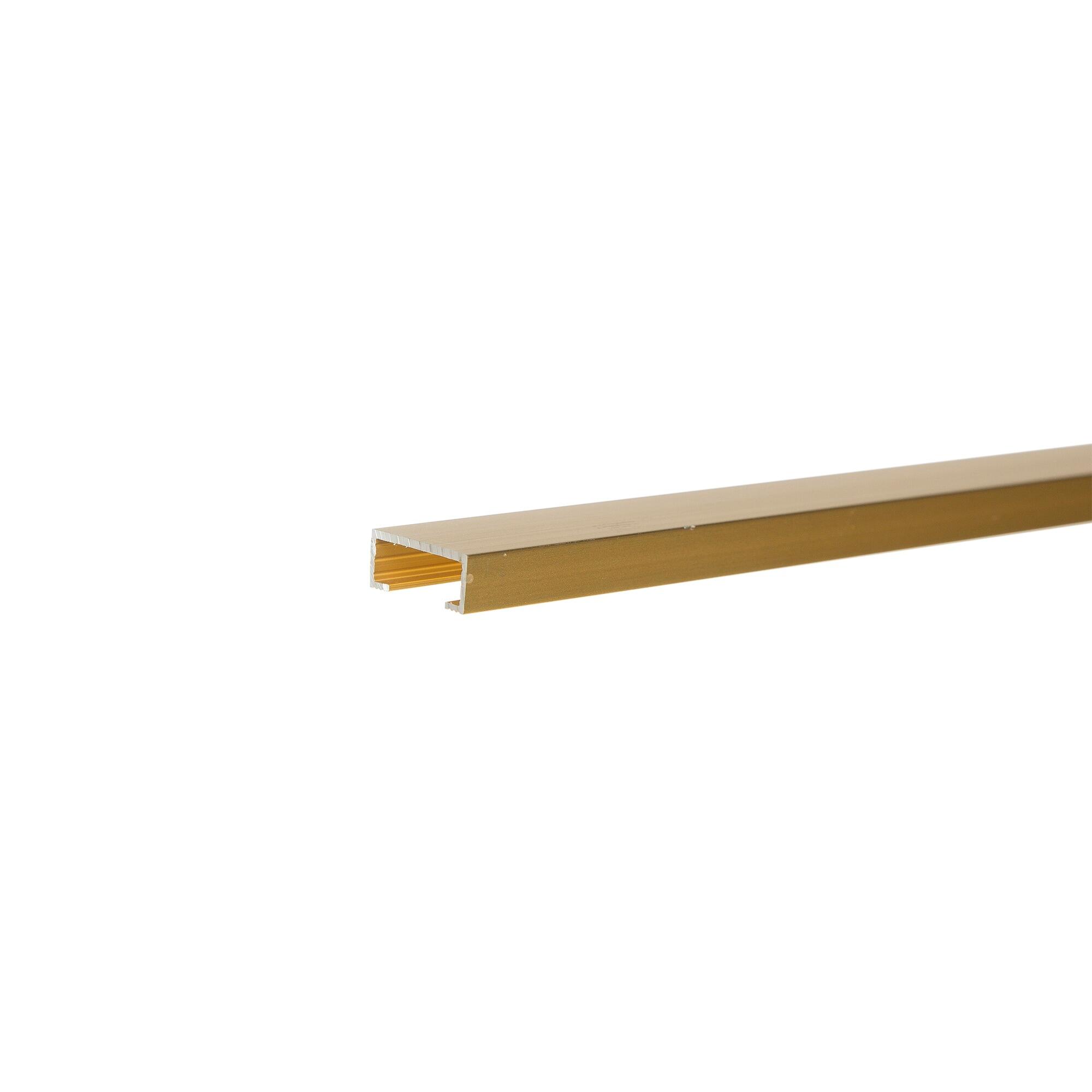 Profil aluminiu decorativ, 8 mm x 2.5 m, auriu mat