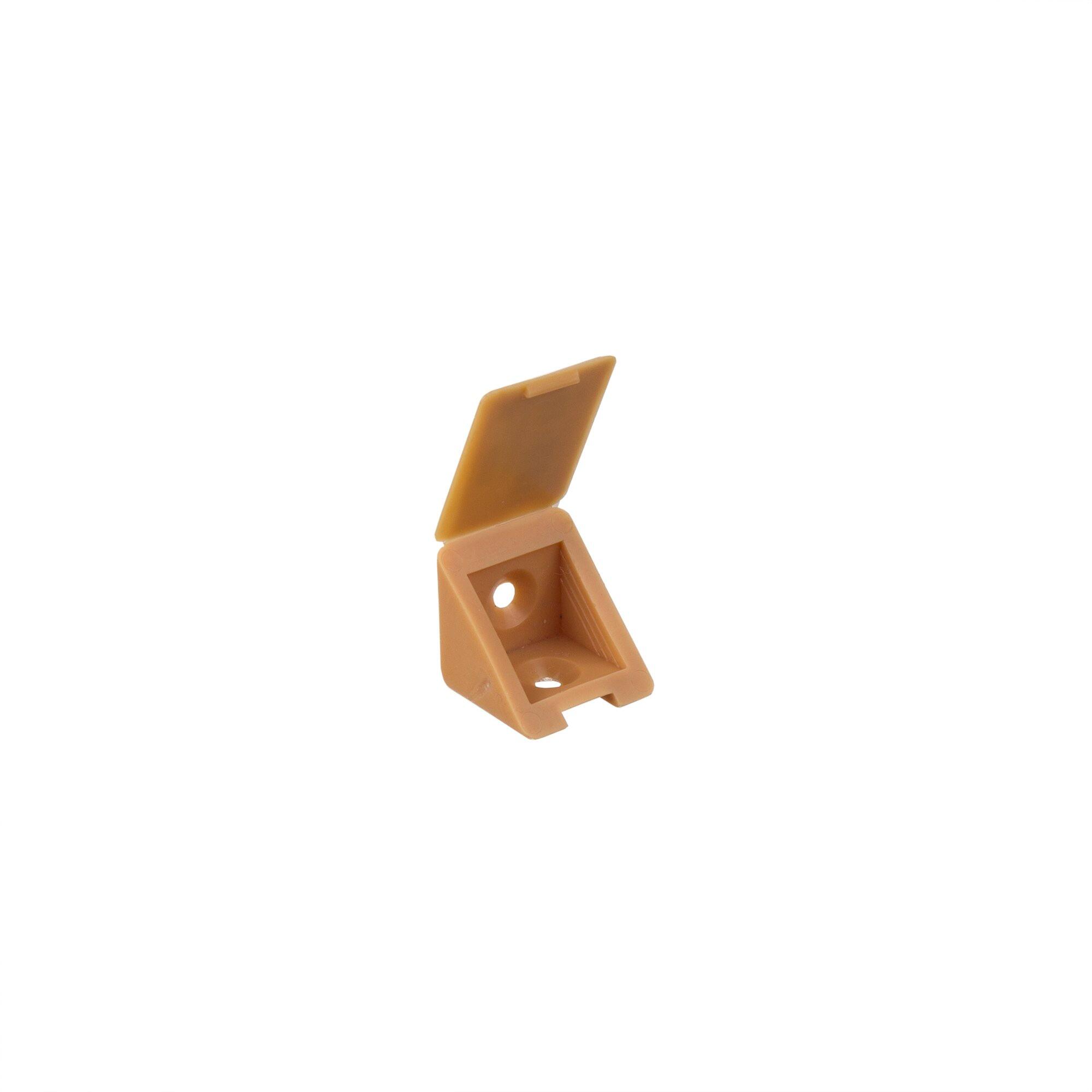 Conector plastic, 22 x 22 x 23 mm, maro deschis