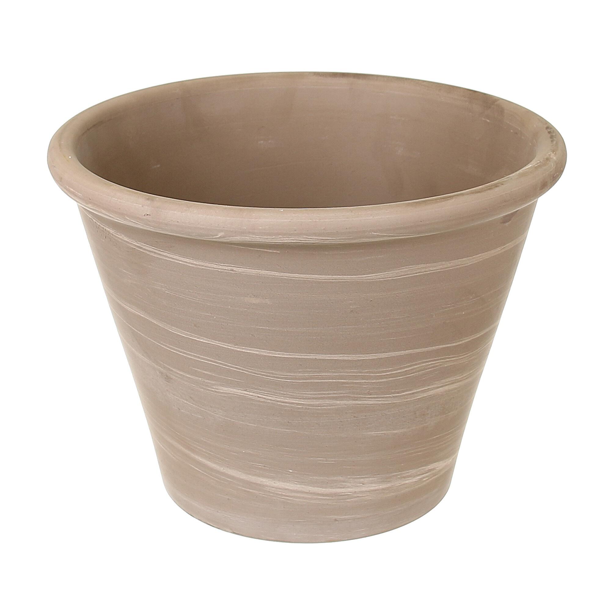 Ghiveci flori, teracota, Ø 17 cm, gri