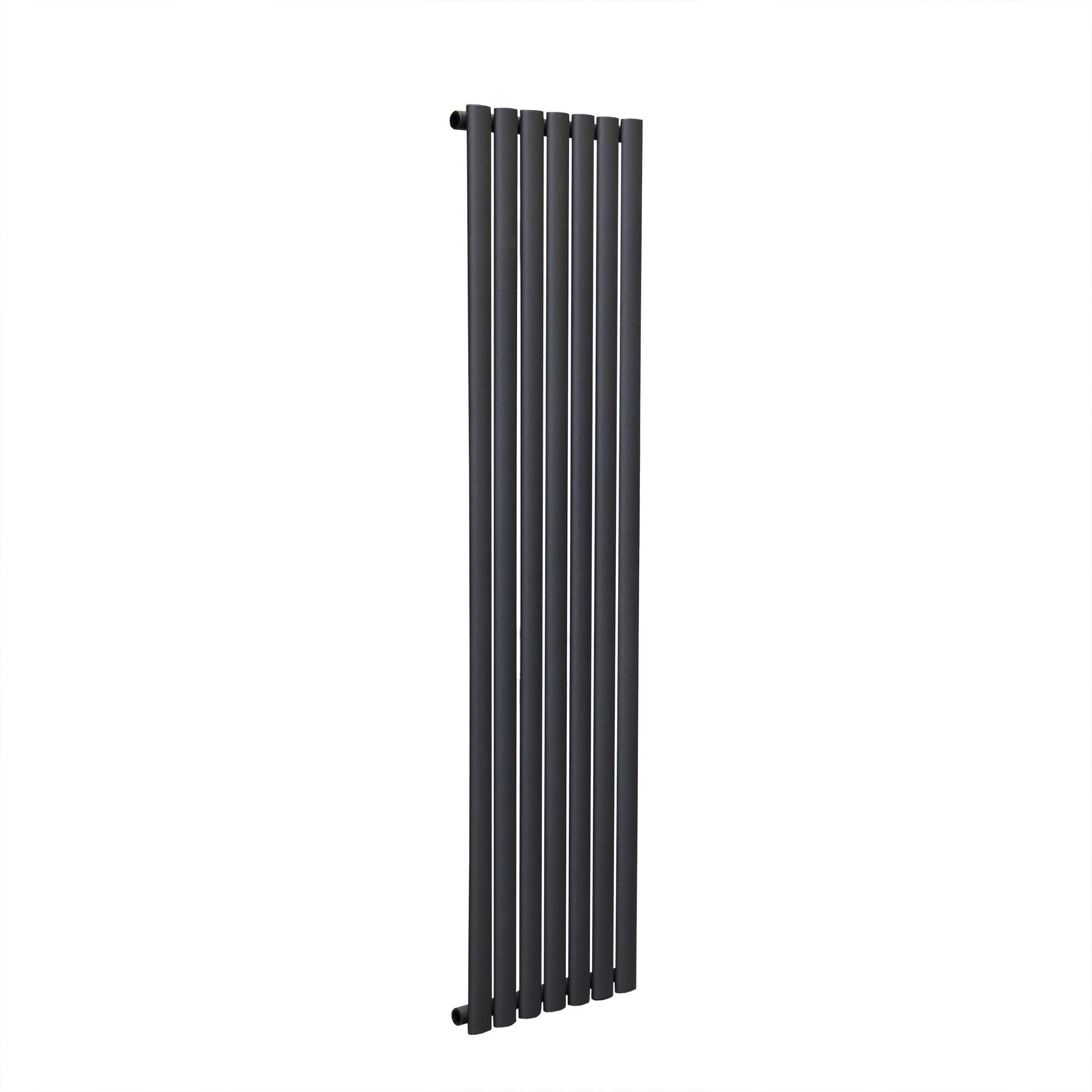 Ring Radiator Material Radiator otel vertical Ring, 1600 x 410 mm, grafit, accesorii incluse ...